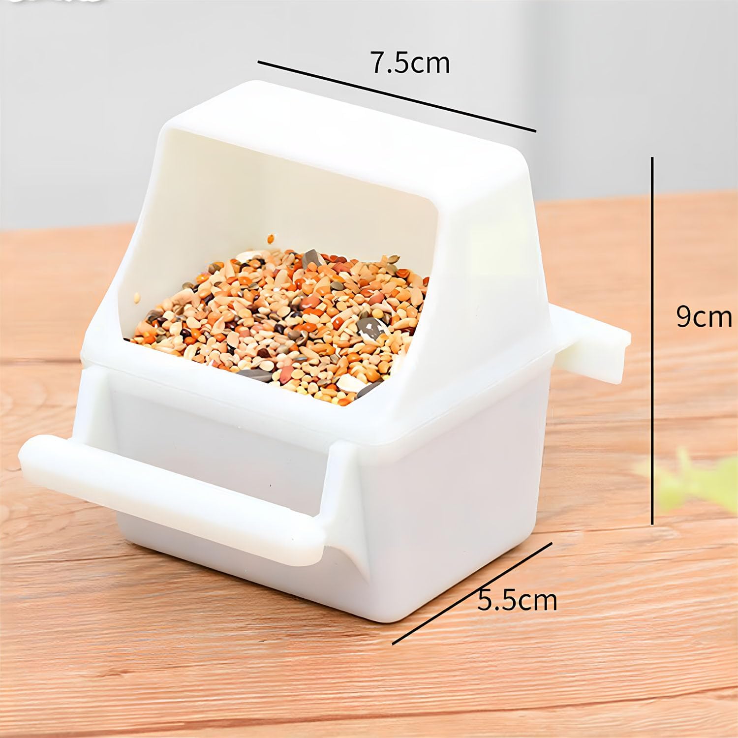 2 Pack Bird Feeding and Clear Water Bowl,Bird Cage Feeder with Bracket