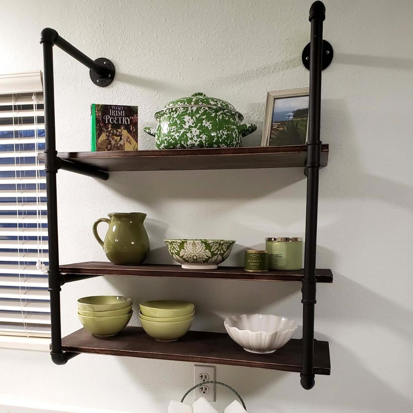 Floating Wall Shelves Kitchen Spice Rack Organizer Shelf 80X20X60cm 100X20X60cm Storage Shelving Unit Plant Stand for Bedroom, Bathroom, Living Room, Office, Outdoor(100x20x90cm) ()