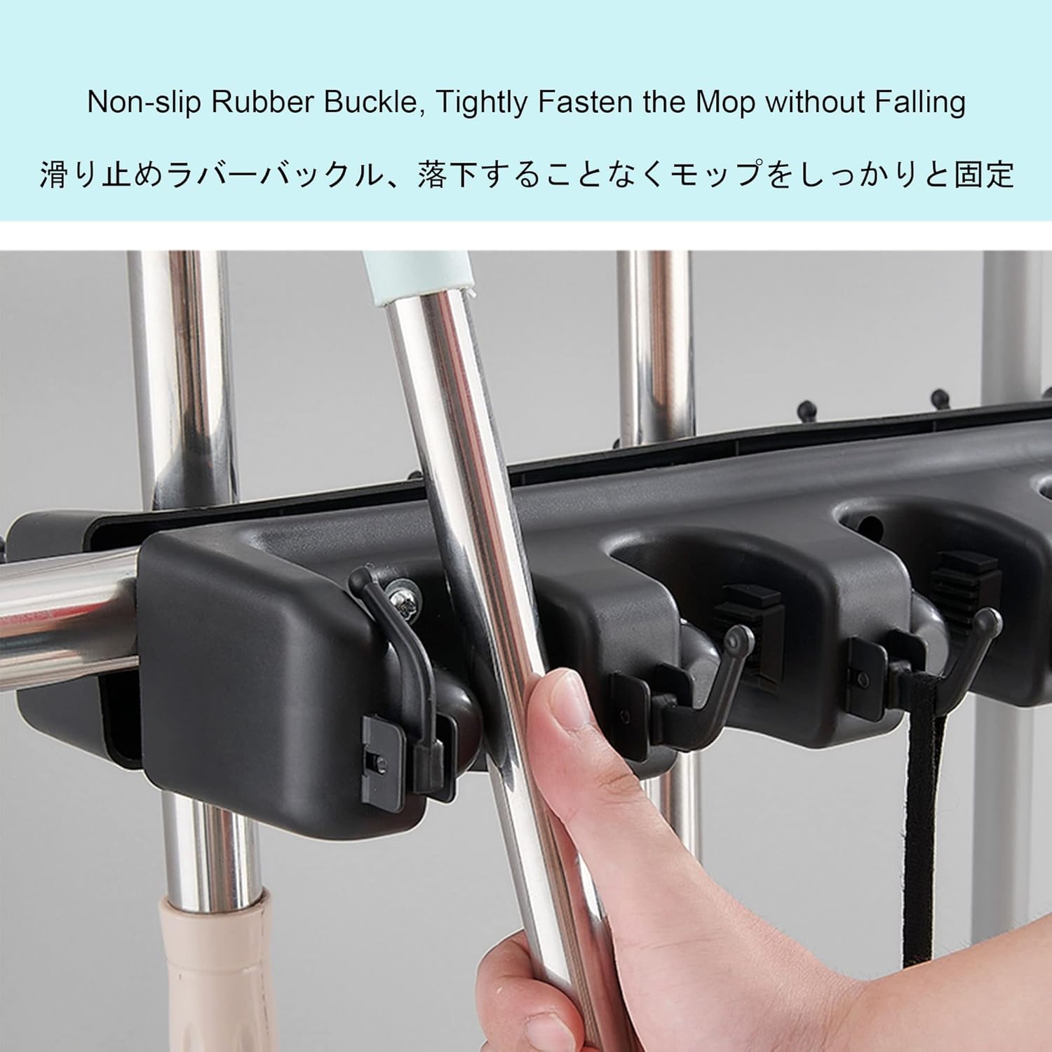 Utility Holder for Mops and Brooms,Movable Floor-Mounted Commercial Mo