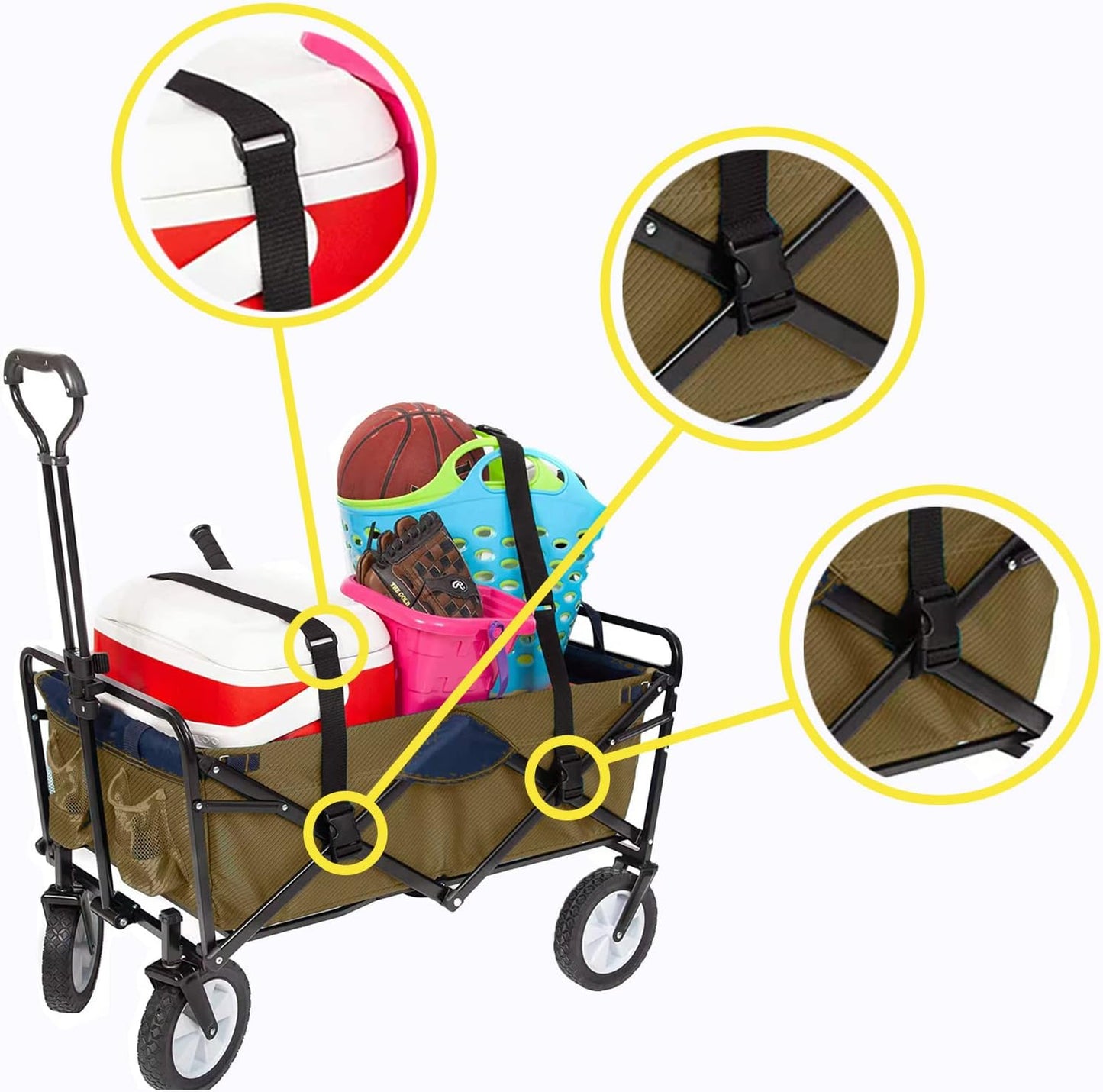 Universal Buckle Straps Compatible with Collapsible Folding Outdoor Utility Wagon,mac Wagon Accessories,Sports Folding Wagon Accessories,Children's Dining Chair seat Belt, Wagon Accessories.