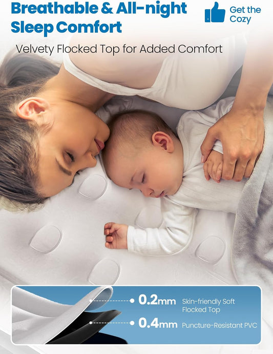 Queen Air Mattress with Built-in Pump, 18" Raised Comfort, 48Hr Leak-P