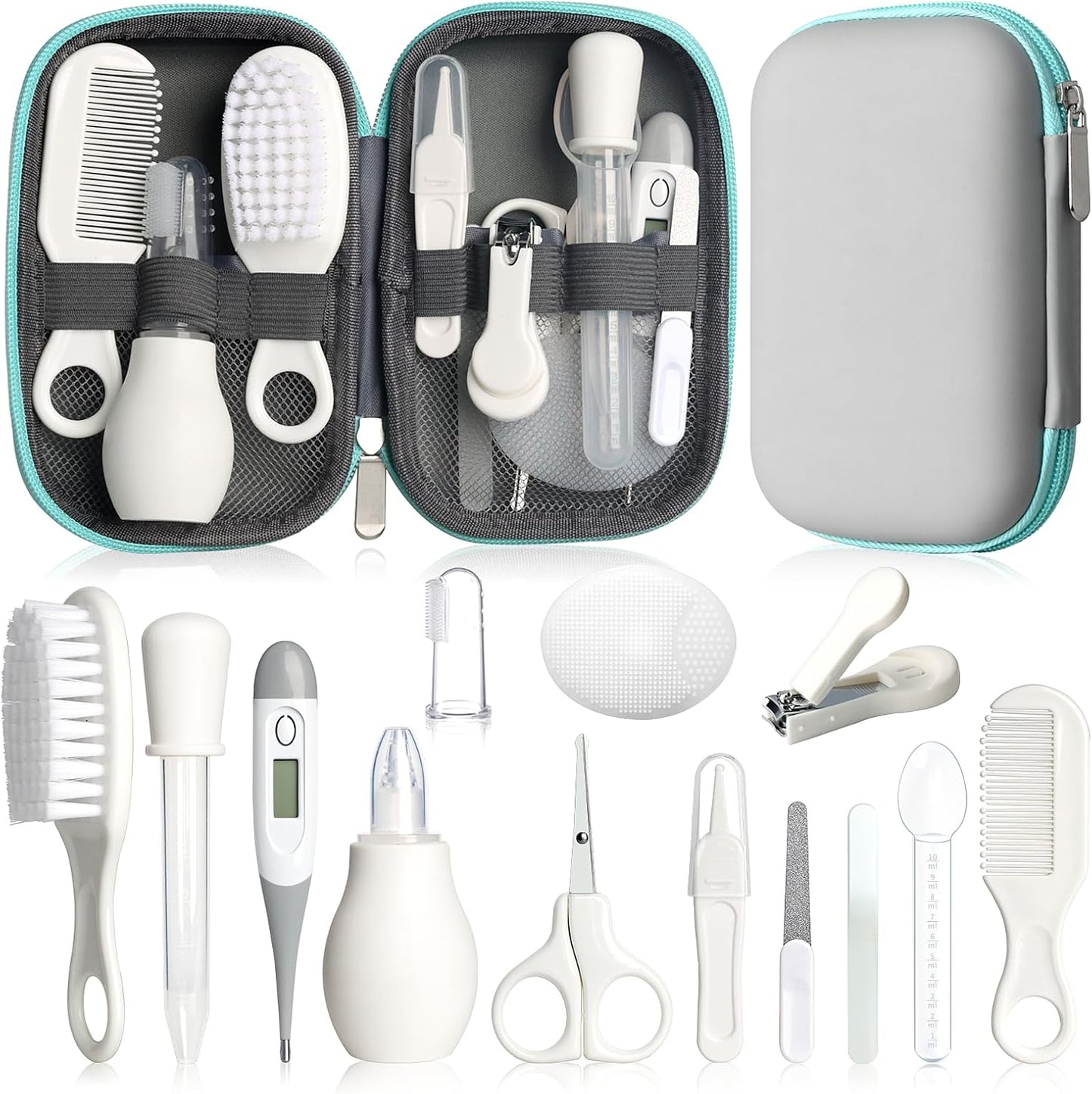 Baby Grooming Kit, Infant Safety Care Set with Hair Brush Comb Nail Cl