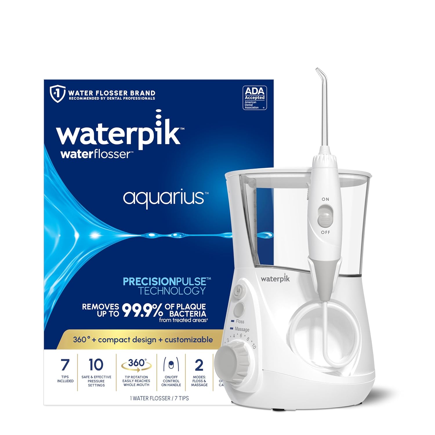 Waterpik Aquarius Water Flosser For Teeth Cleaning, Gums, Braces, Dent