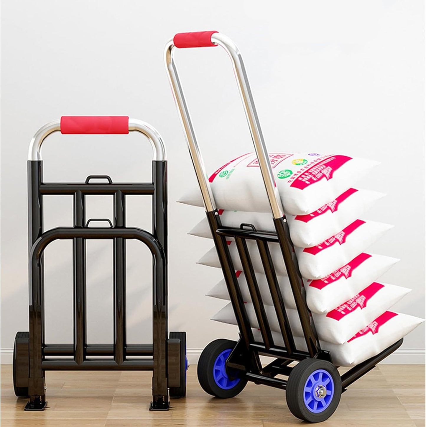 Foldable Utility Wagons Garden Cart Space Efficient Foldaway Handcart Supplies With Stable For Everyday Tasks