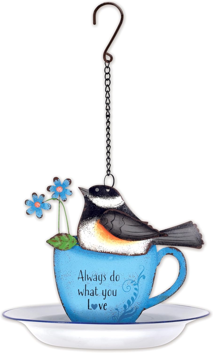 Sunset Vista Designs for The Birds Enameled Cup & Saucer Hanging Birdf