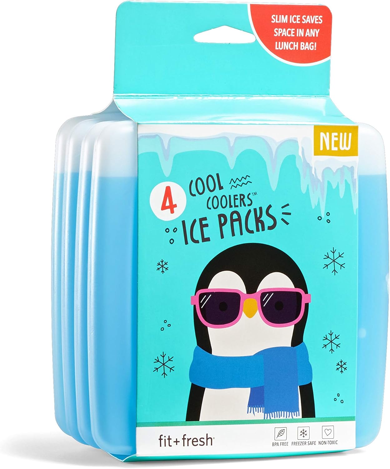 Mac Sports Mac Wagon (WTC-145) Black & Fit & Fresh Cool Coolers Reusable Ice Packs, Set of 4, Clear, Package May Vary