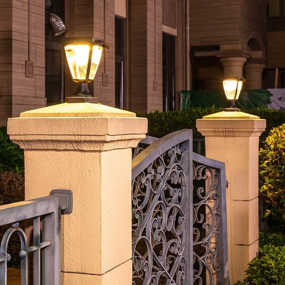 Waterproof IP55 LED Lawn Light Wall Lamps Garden Lighting Post Lights Gate Solar Energy Pillar Lamp Villa Aluminum Parks Courtyard Landscape Column Stadium