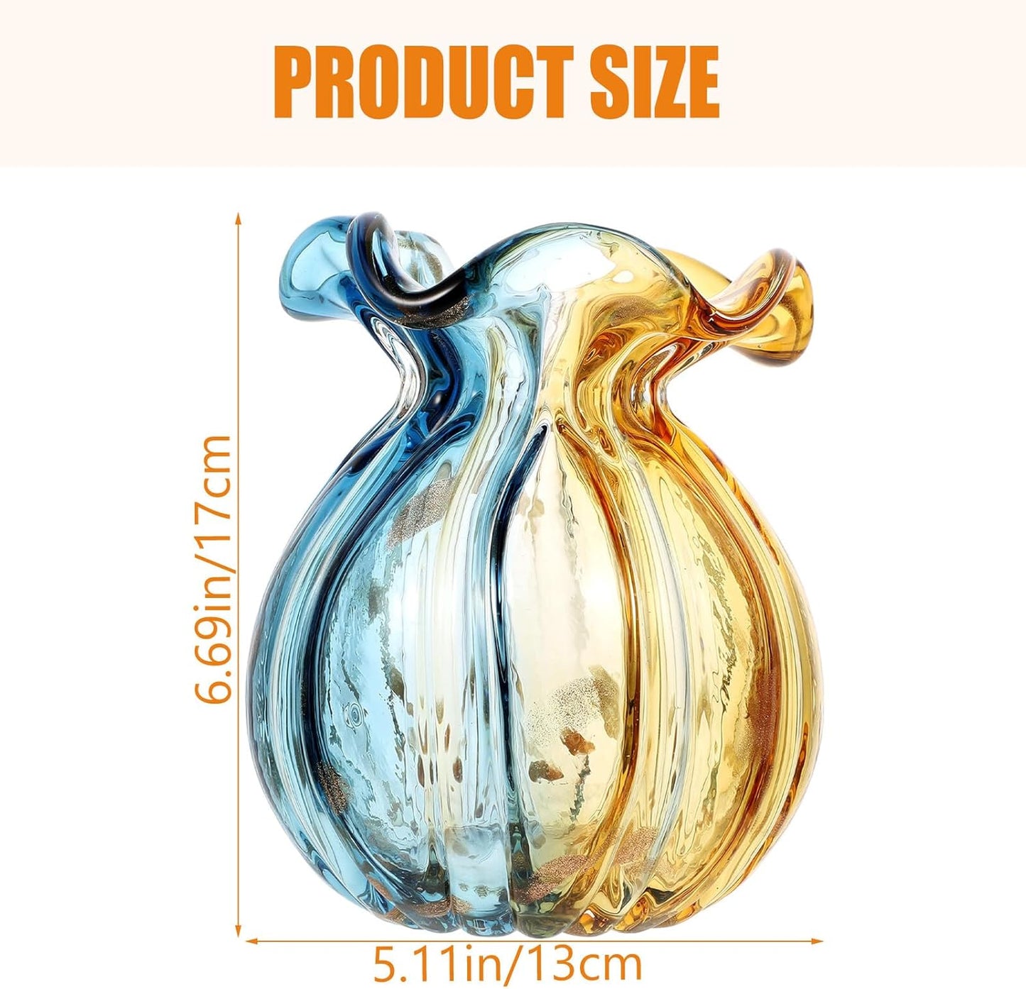 Glass Flower Vase for Home Décor Striped Glass Floral Vase with Independent Safety Packaging Medium Size Decorative Flower Arranging Container