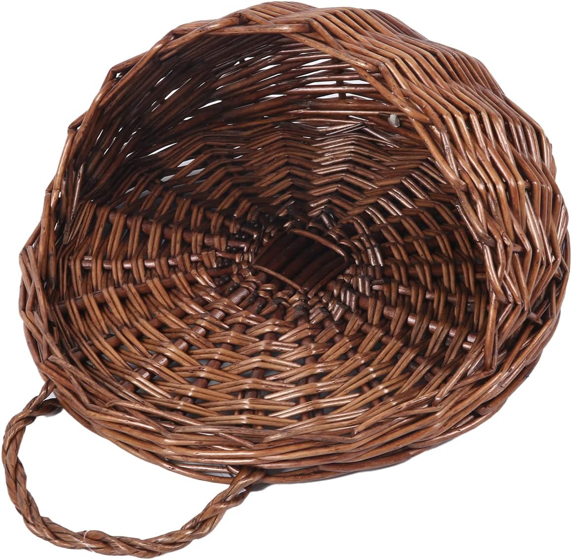 JJSQYLAN JJSQ Handmade Woven Wicker Hanging Storage Basket, Wall Decor