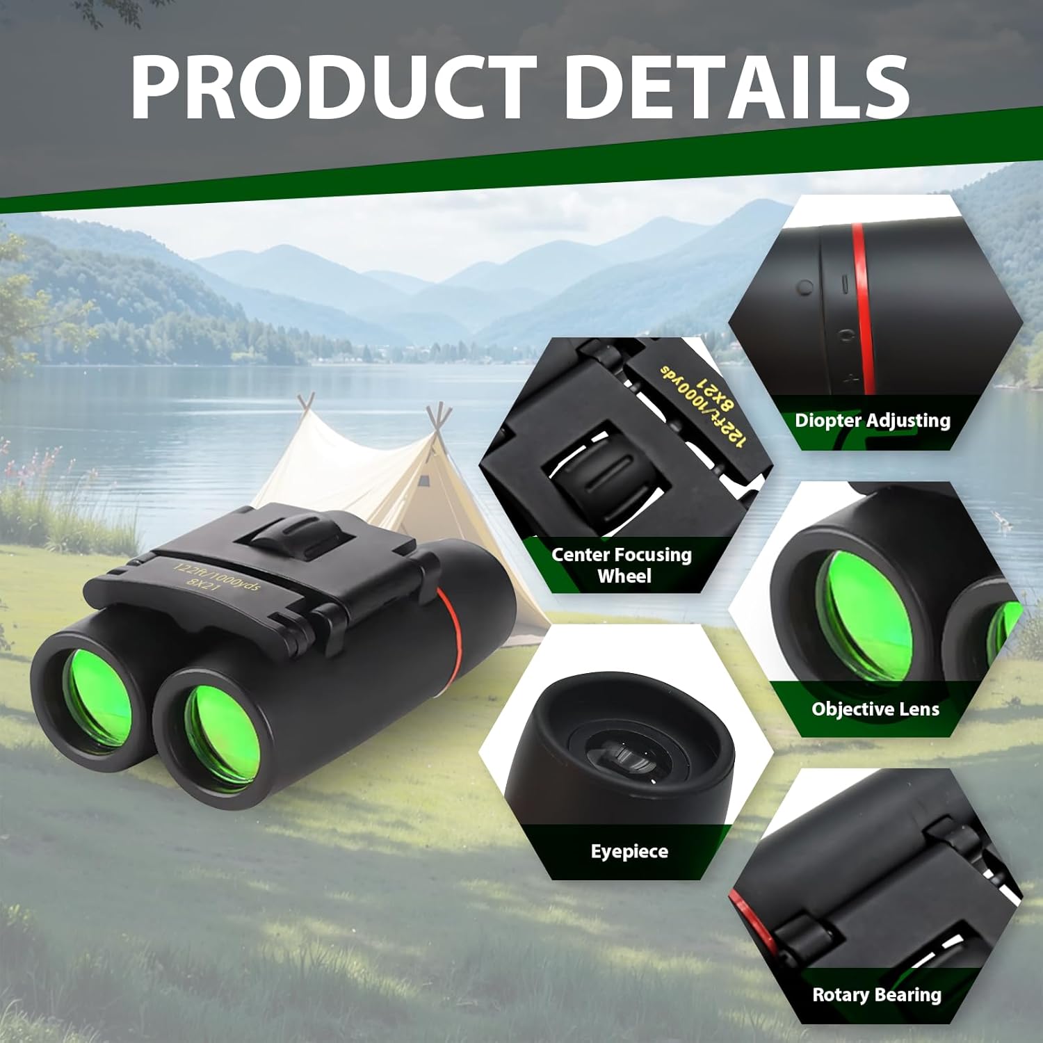 Binoculars for Adults and Kids, High Powered Portable & Compact Binocu