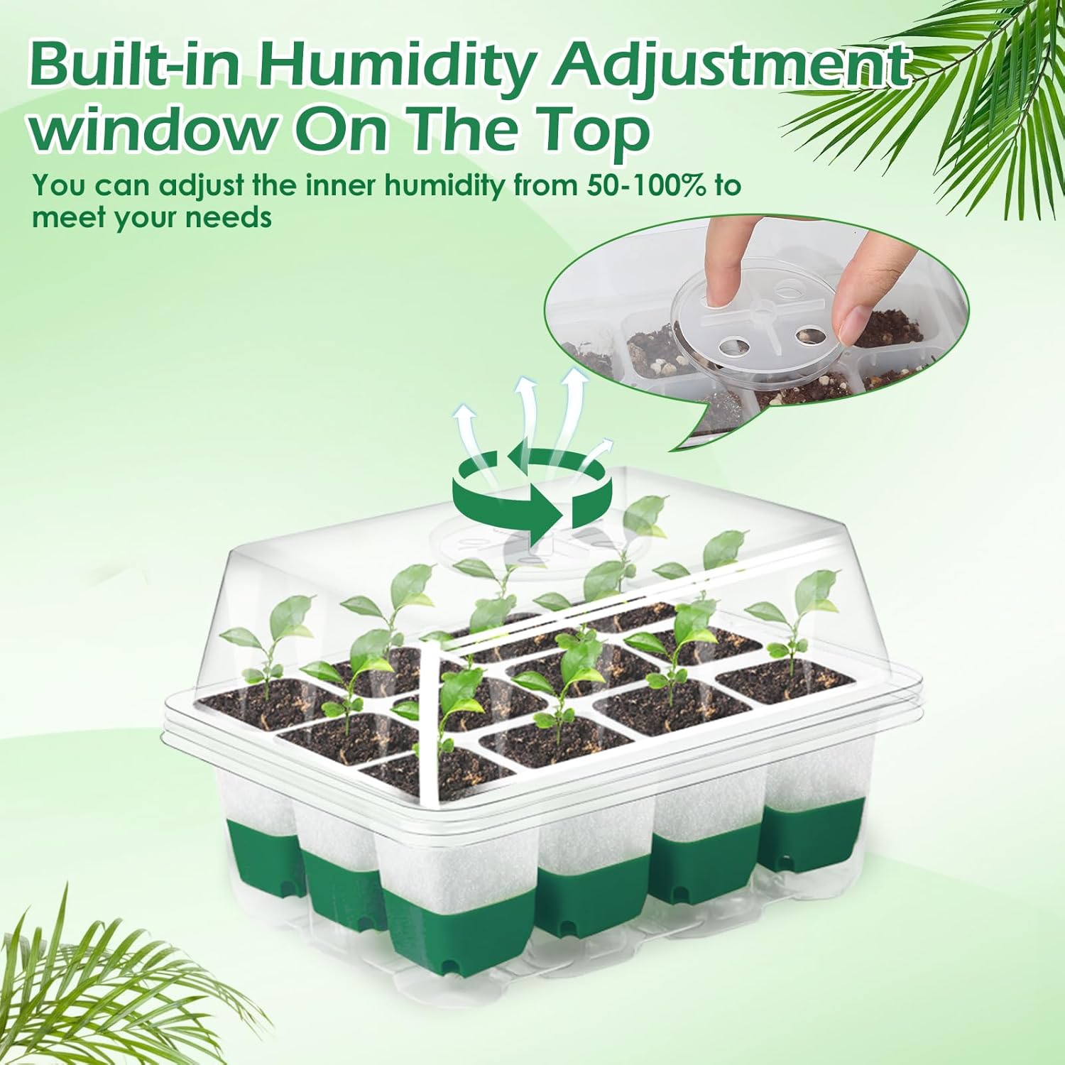 Reusable Seed Starter Tray, 4 Pack Silicone Seed Starter Kit for Start