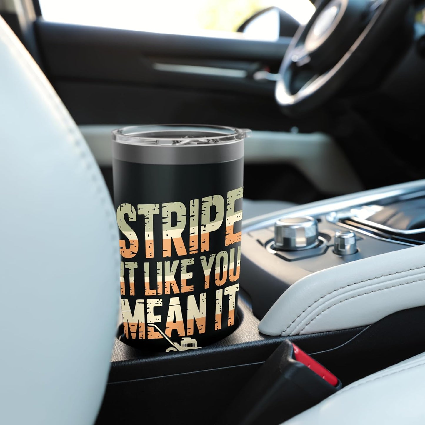 Funny Lawn Striper Lawn Care Stainless Steel Insulated Tumbler