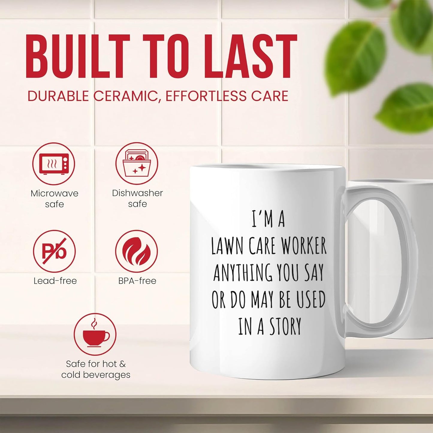 Sarcastic Lawn Care Worker Mug - Turf Specialist Coffee Cup - Gardener Funny Gift From - Landscape Designer Tea Mugs - Green Thumb Cups - 11 Oz Ceramic Gifts For Outdoor Lovers, Birthday, Him, Her