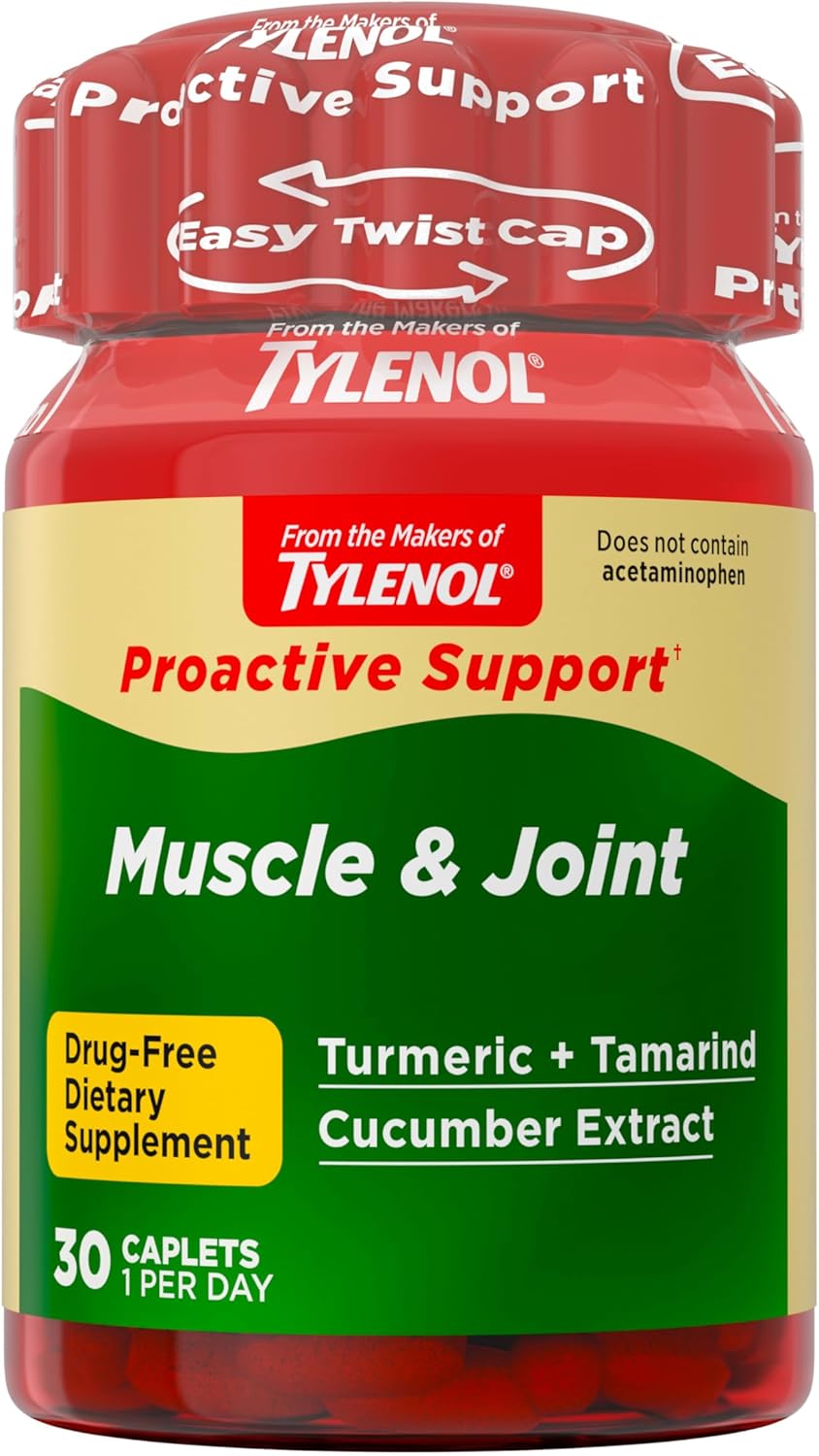 Tylenol Proactive Support* Muscle & Joint Supplement, Drug-Free Daily 