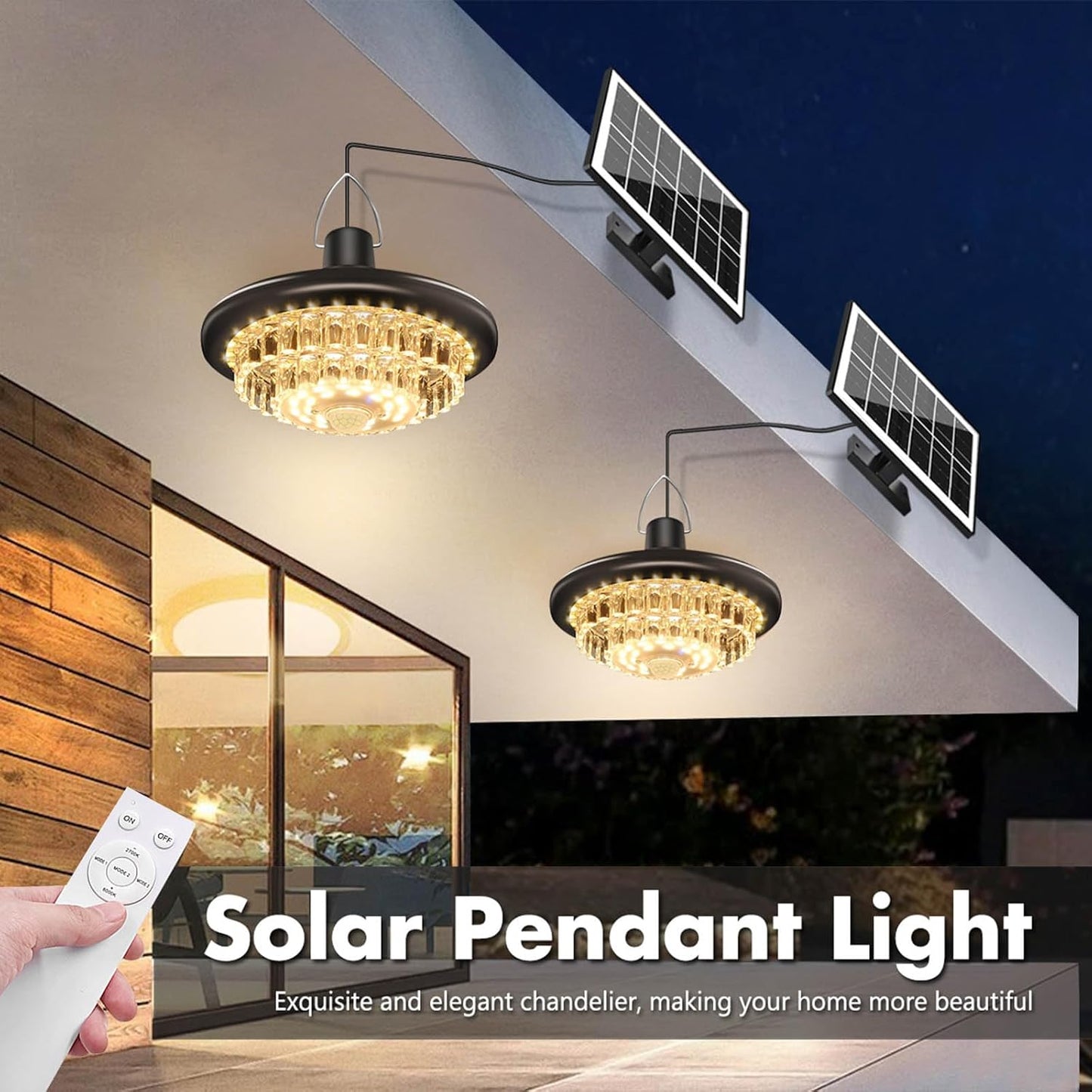 Solar Shed Light Indoor Outdoor, Upgrade 248 LED Motion Sensor Pendant 2700K-6500K,Automatic Charging Patio Decor with Twilights Sensors Sensing Garden Chandelier