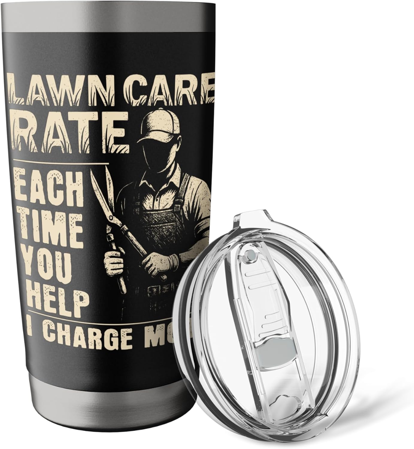 Funny Lawn Care Maintenance Lawmowing Landscaper Stainless Steel Insulated Tumbler