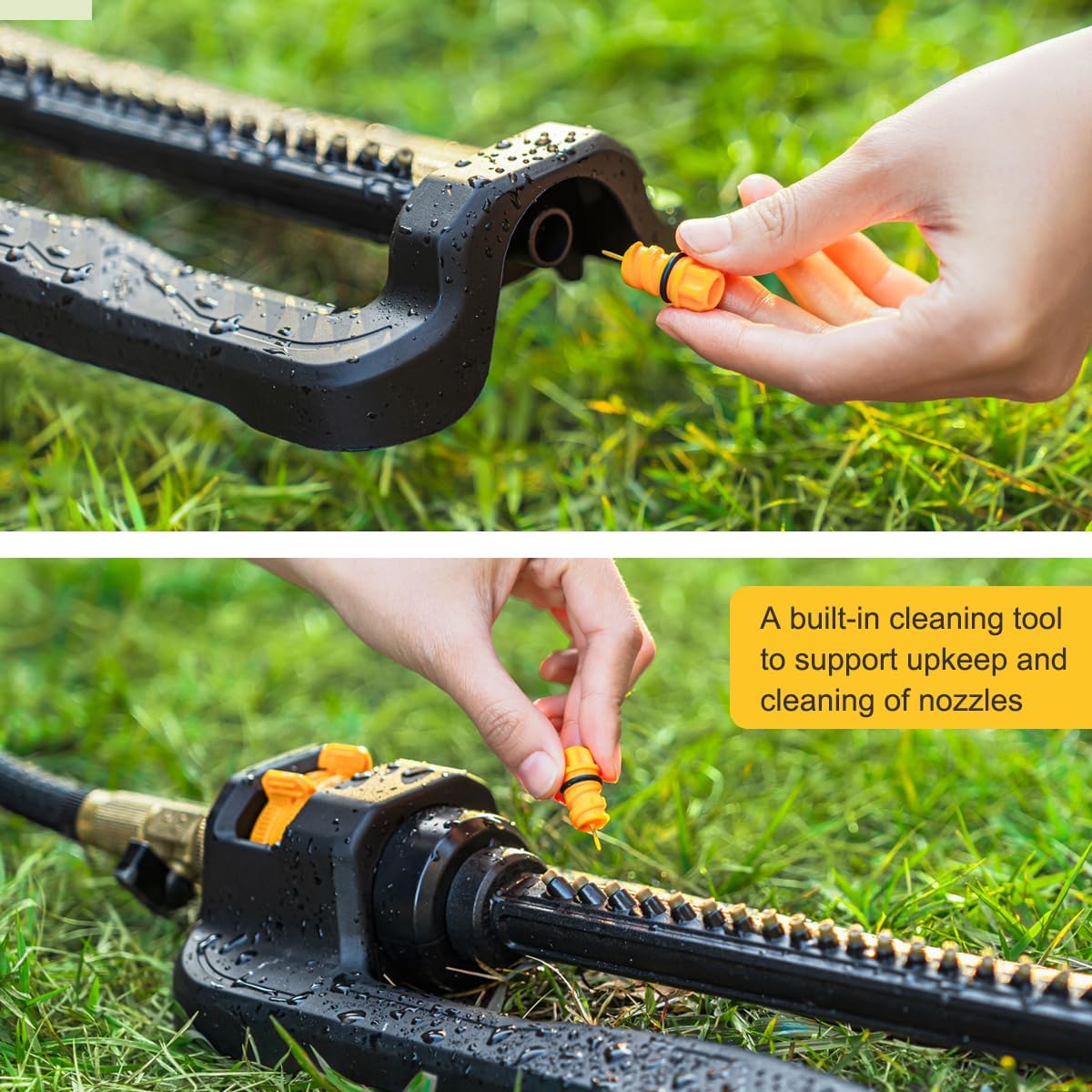 FANHAO Oscillating Sprinkler for Yard, Garden and Flower Beds, Covers 
