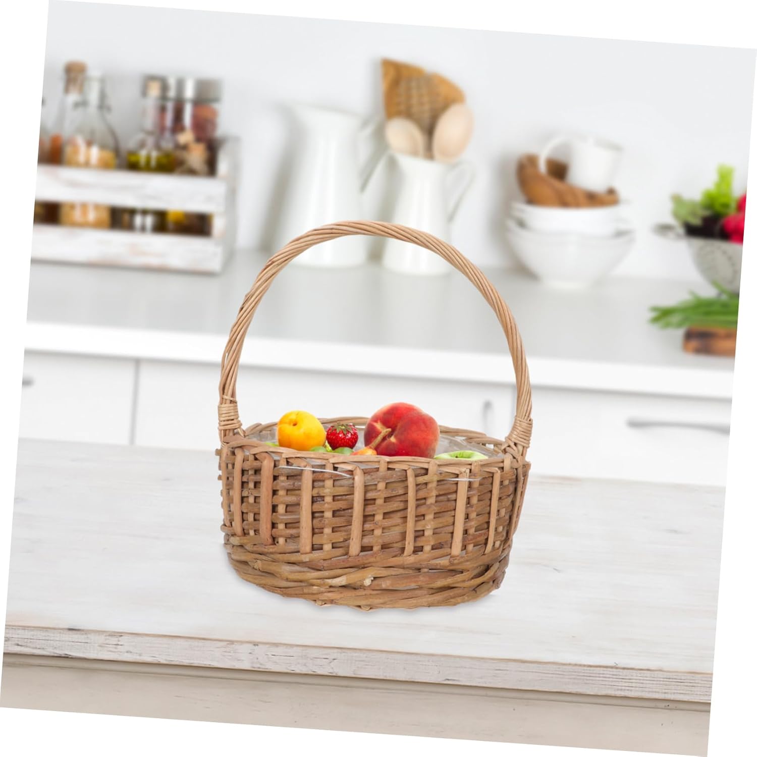 PRETYZOOM 1pc Basket Rattan Basket for Girl Girl s for Weddings Rectan