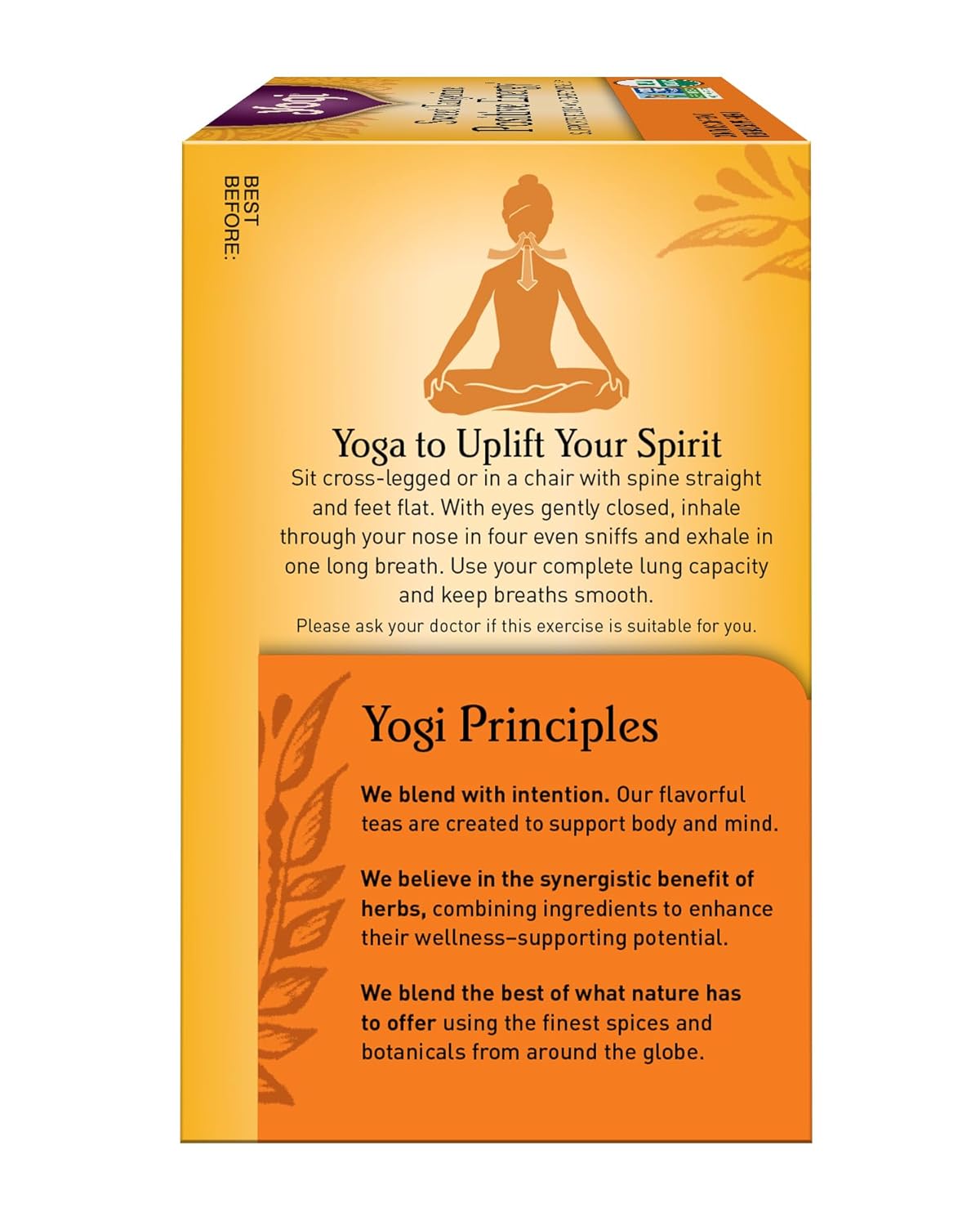 Yogi Sweet Tangerine Positive Energy, 16 Tea Bags, Packaging May Vary (Pack of 1)