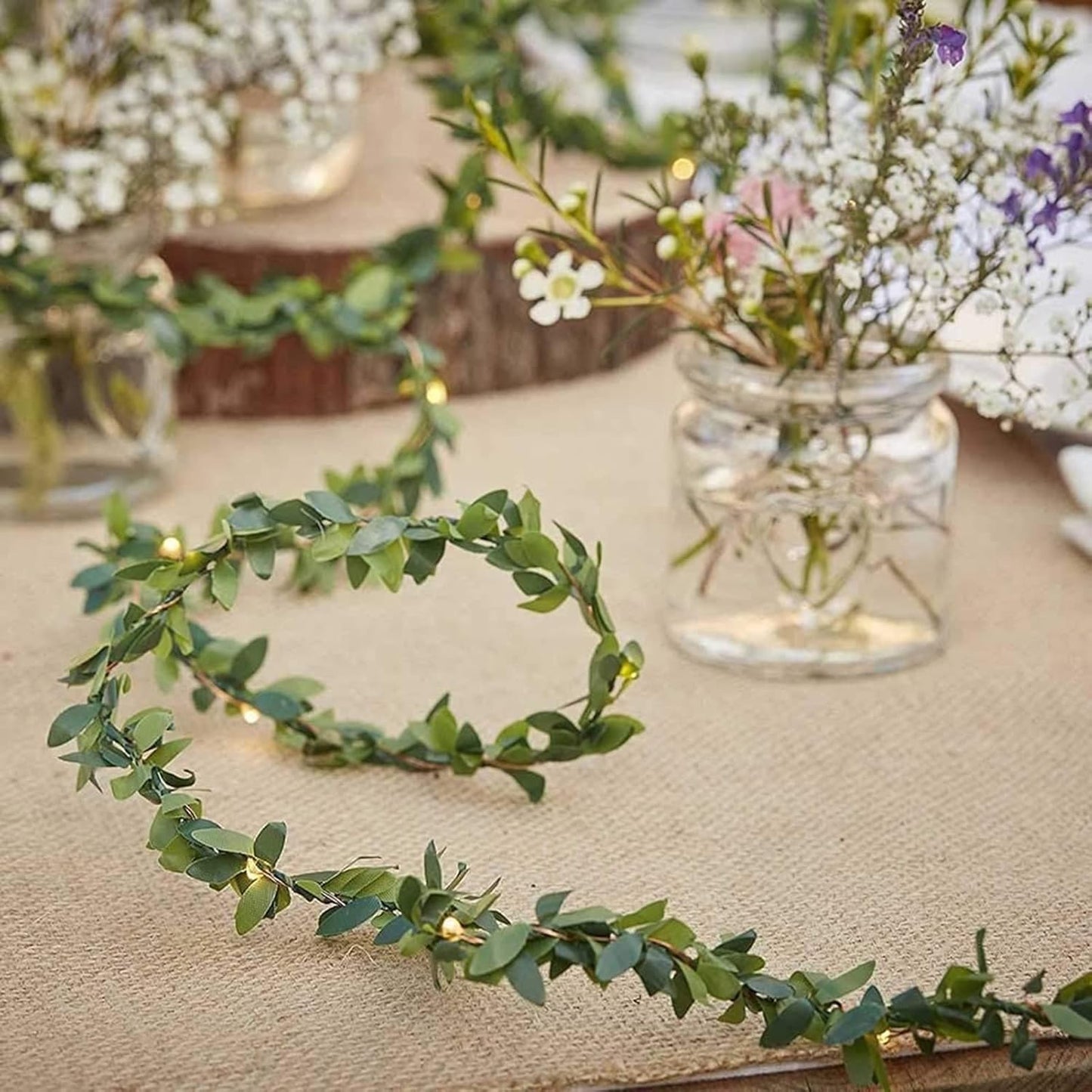 Artificial Ivy Solar String Lights Garland Fake Plants Solar LED Light Home Kitchen Garden Office Wedding Wall Decorrden Office Wedding Wall Decor,Green Leaf Vine,2M20LEDs Gift