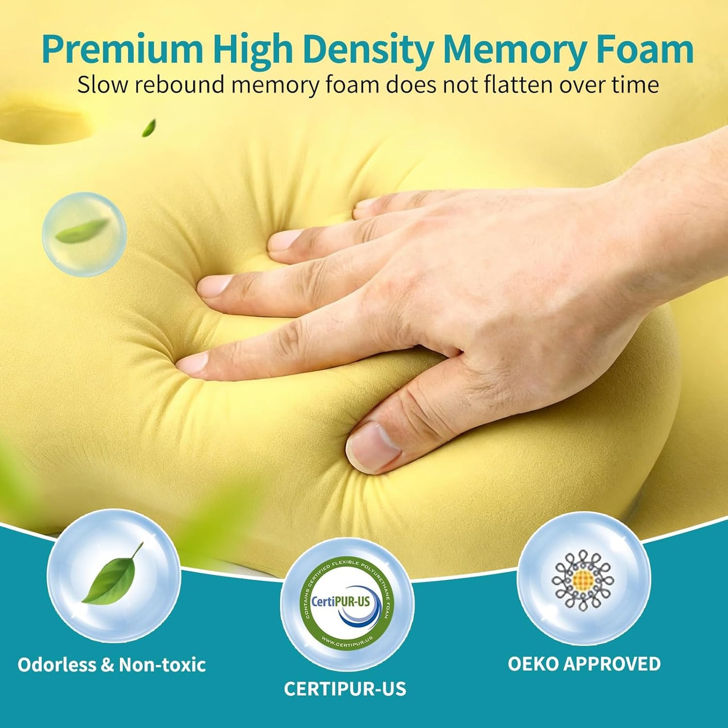 Cervical Neck Pillow for Pain Relief - Ergonomic Side Sleeper Pillow for Neck Support, Cooling Memory Foam Pillows for Sleeping, Contour Pillow Orthopedic Bed Pillow for Back Stomach Sleepers