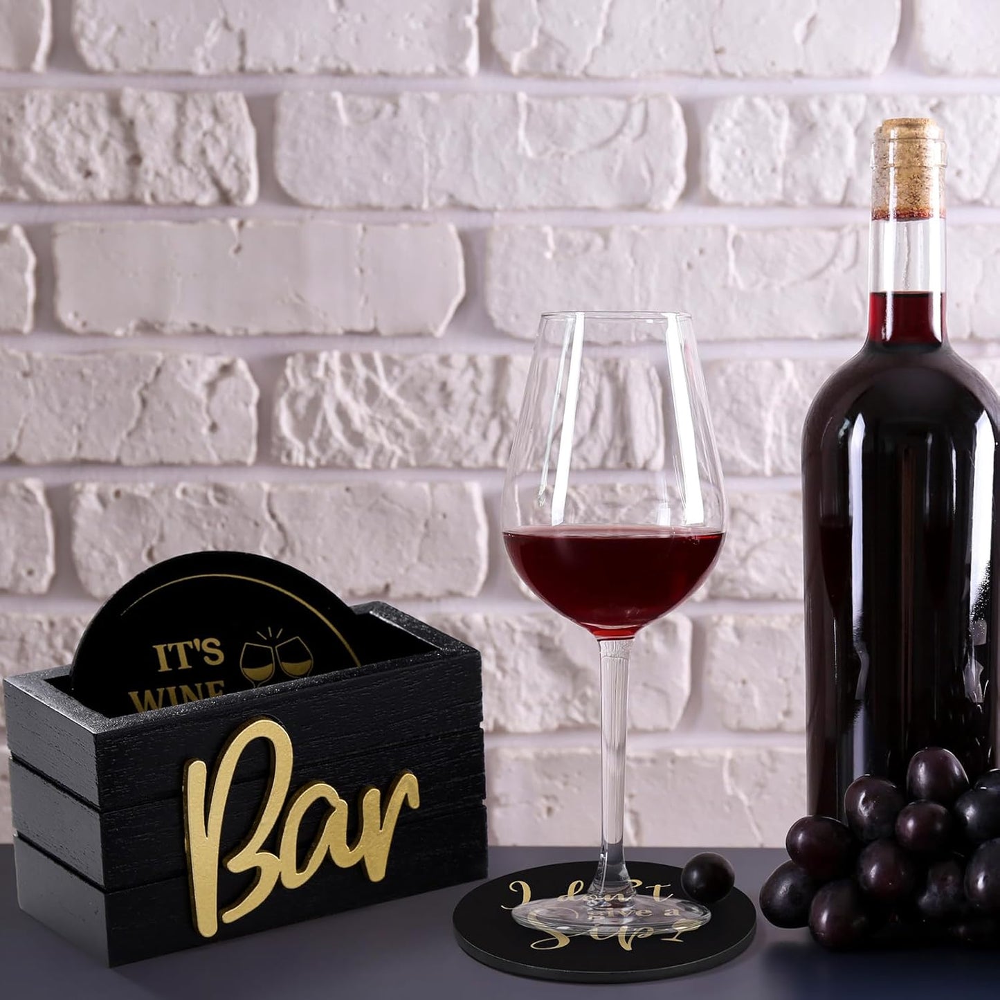 Wine Gifts Coasters for Women Set of 6 Wine Accessories for Lovers Hou