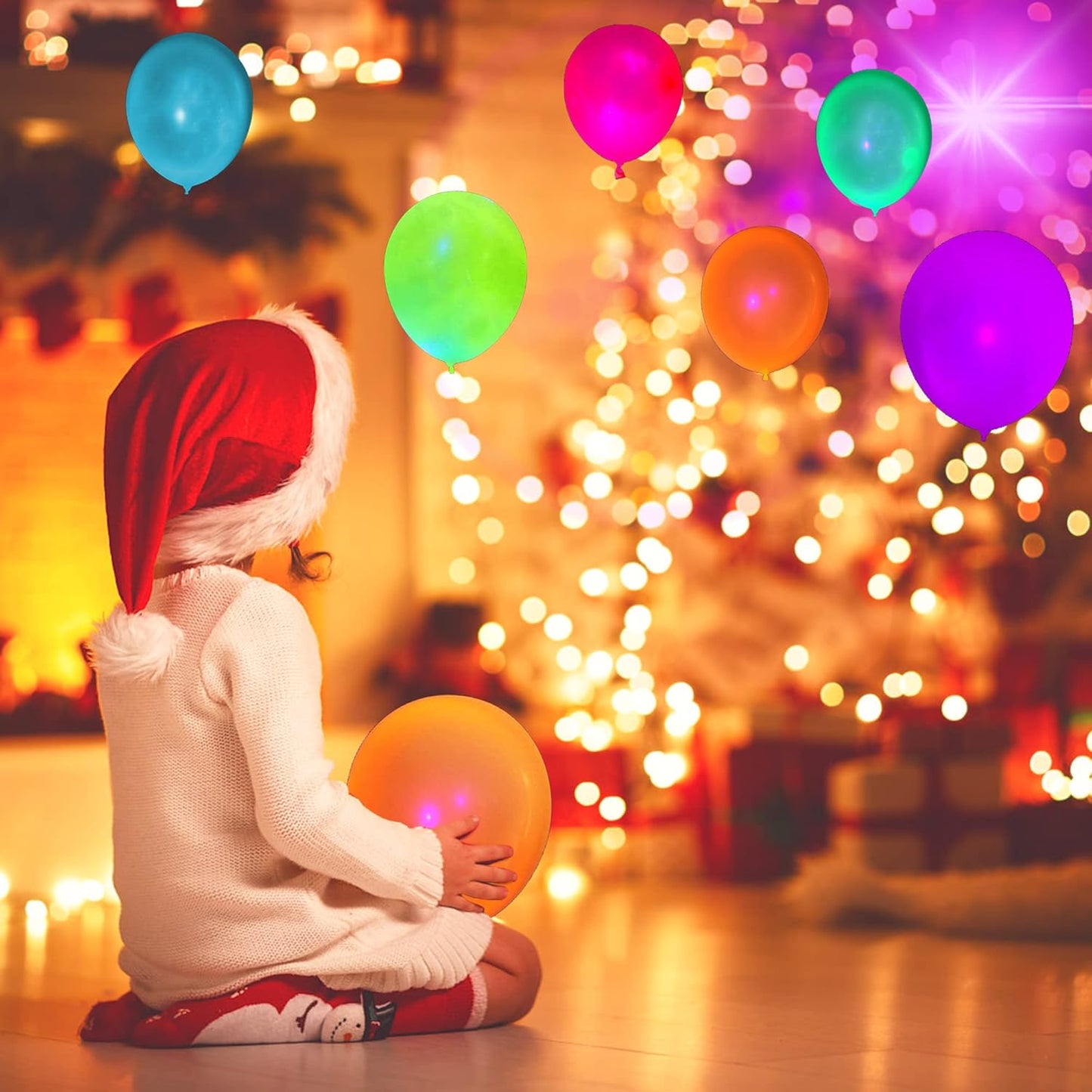 100 Pcs UV Neon Balloons, Neon Glow Party Balloons UV Black Light Ball