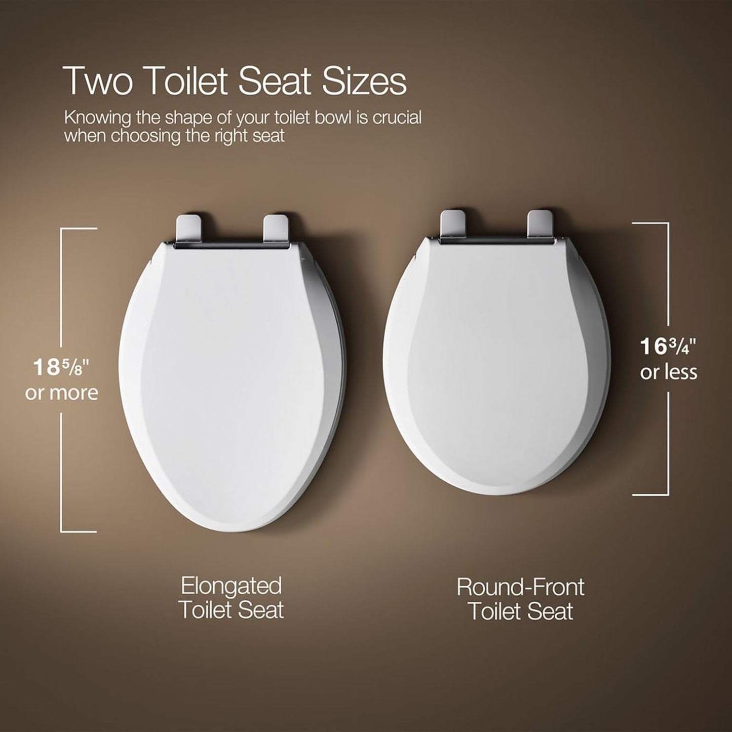 KOHLER 20110-0 Brevia, Slow Close Toilet Seat, Elongated Toilet Seat, Grip-Tight Bumpers Quick-Attach Hardware, White