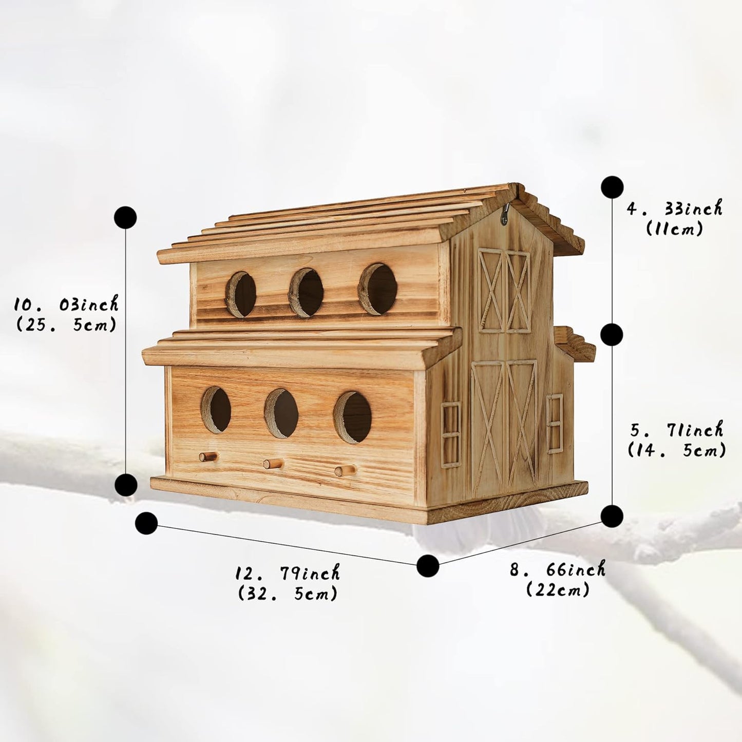 Bird Houses for Outside,6 Hole Outdoor Bird House - Room for 6 Bird Fa