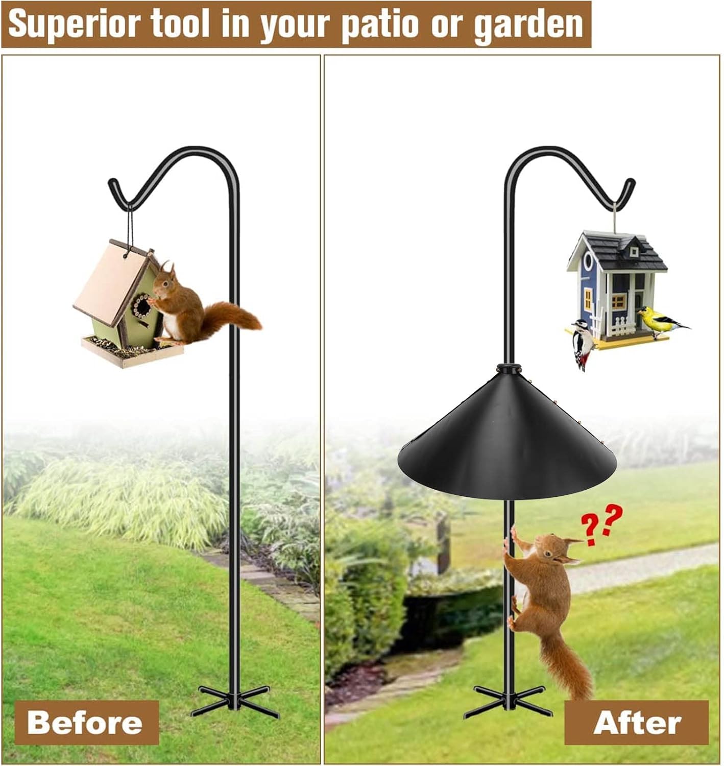 Estink Squirrel Baffle Kit, Professional Squirrel Flapper Prevents Ste