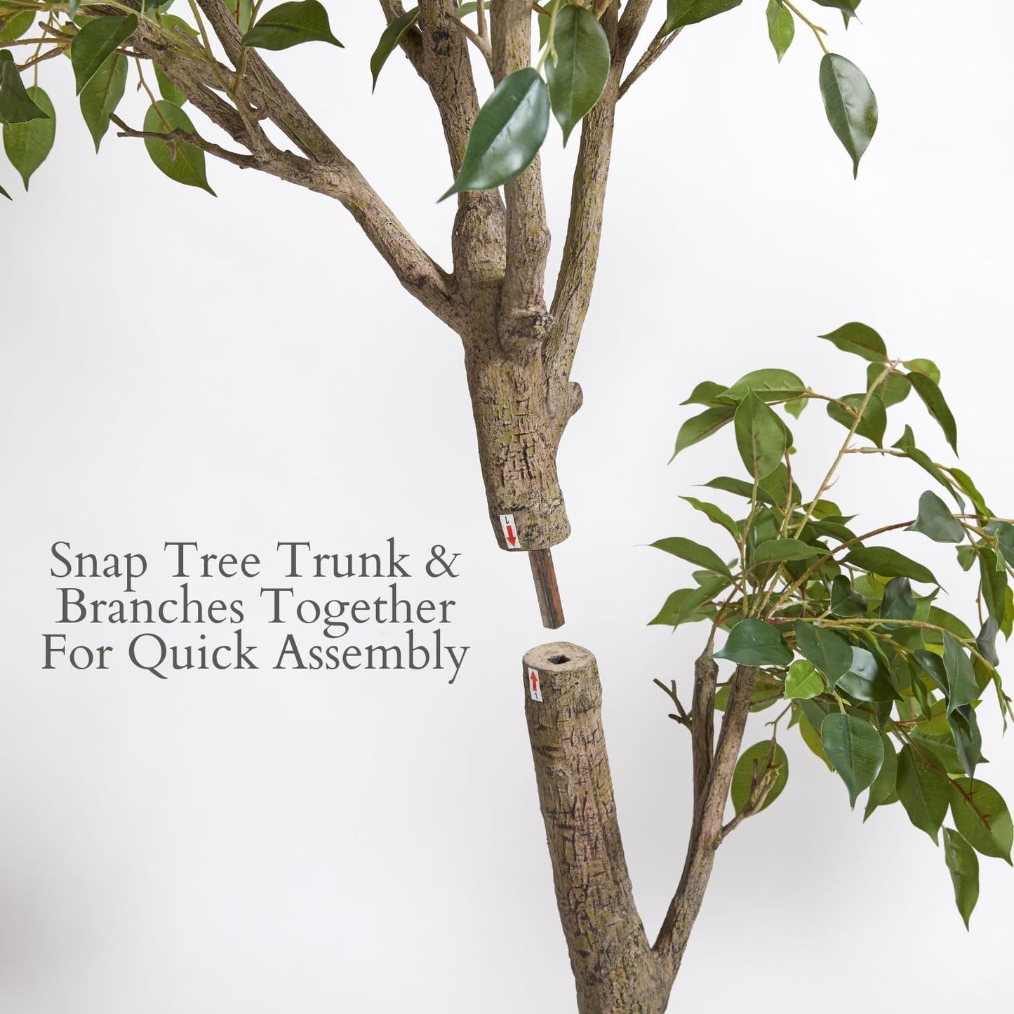 CG Hunter Faux Ficus Tree, Premium Artificial Indoor Plant Stands 6.5’