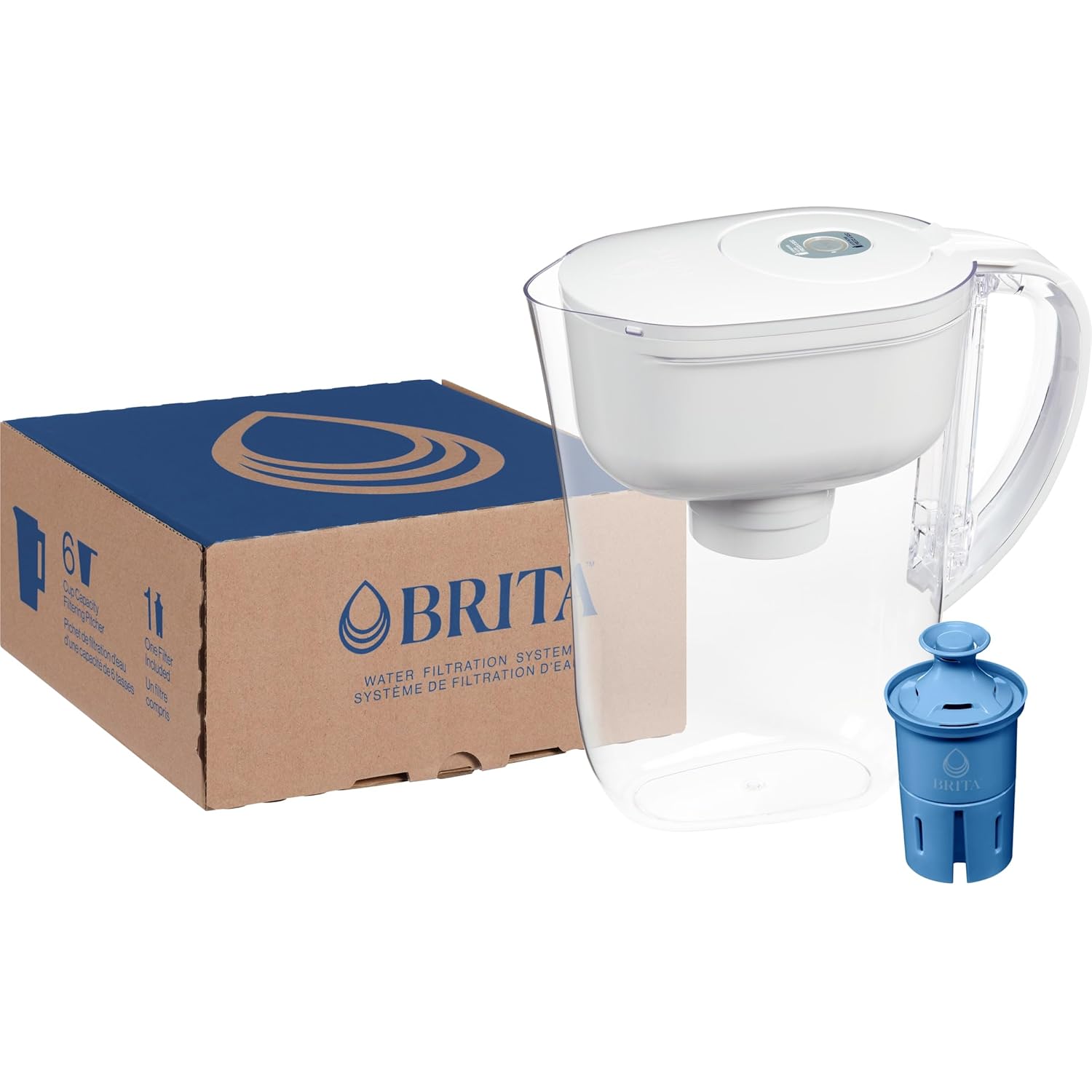 Brita Water Pitcher, Metro Elite Filter, Removes 99% of Lead, Includes