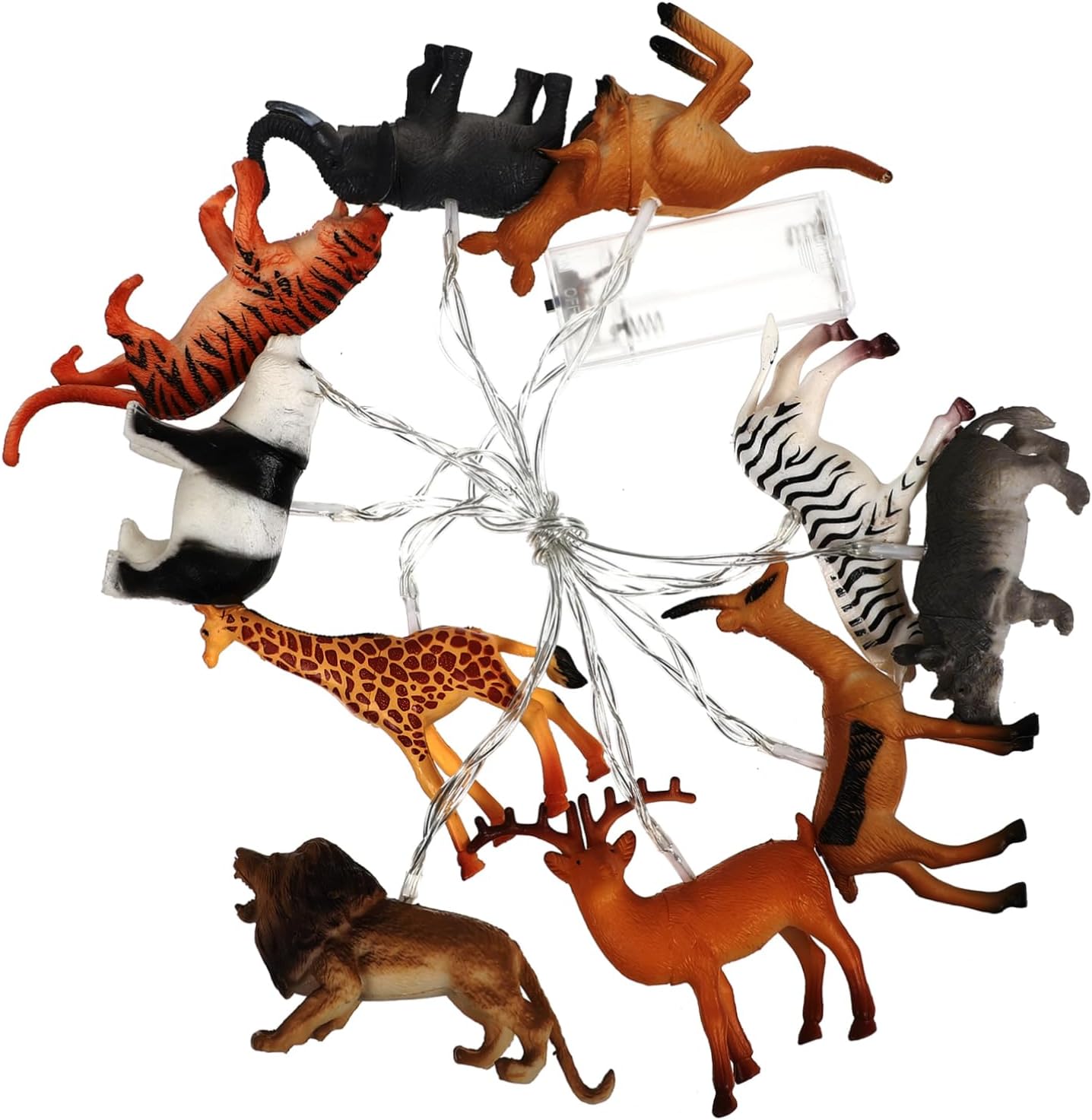 Led Animal String Lights 59In Indoor Fairy Light Decor for Kids Room Garden Party Ambience No Battery Needed