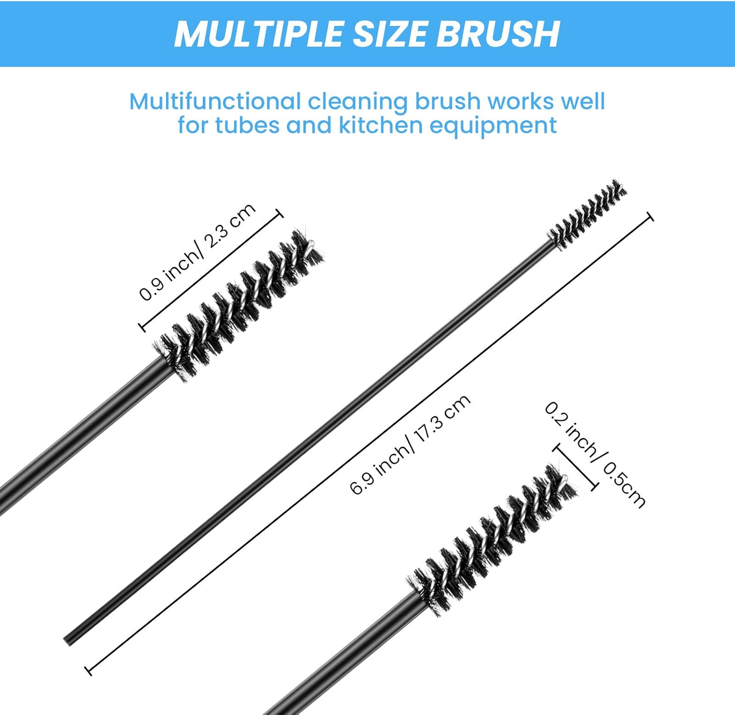 Outus 12 Pieces Hummingbird Feeder Cleaning Brush Mini Nylon Brush Set