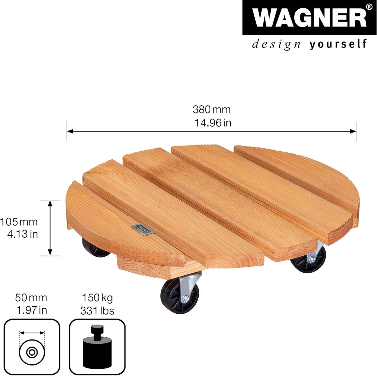Wagner System 20016301 Multi-Roller Gardening Wagon, Toscana
