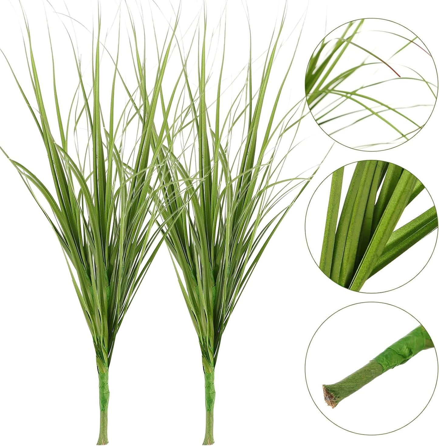PRETYZOOM Artificial Grass 12 Pcs Faux Greenery Stems 8.66 Inch Lifelike Simulation Plant Decorations for Indoor Outdoor Home Garden Office Display