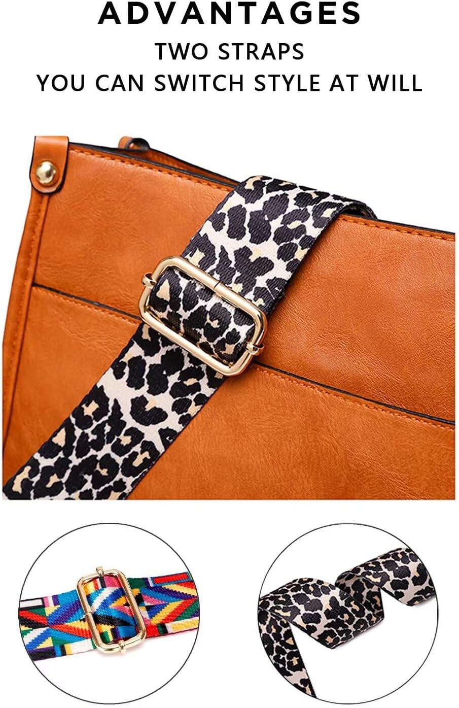 AUYOCO Vegan Leather Crossbody Bags for Women, Crossbody Purse with Gu