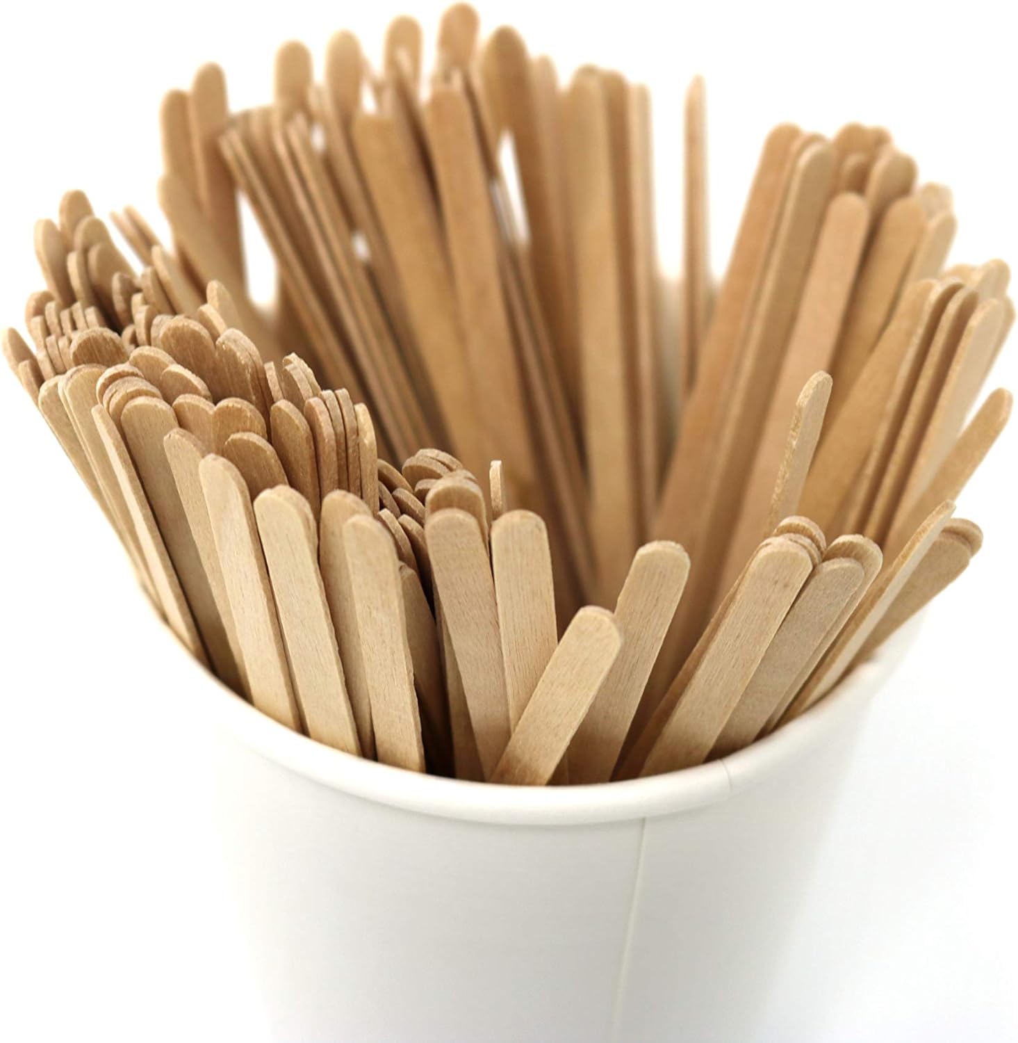 Wood Coffee Stirrers Stir Sticks - 1,000 Biodegradable Disposable Wood