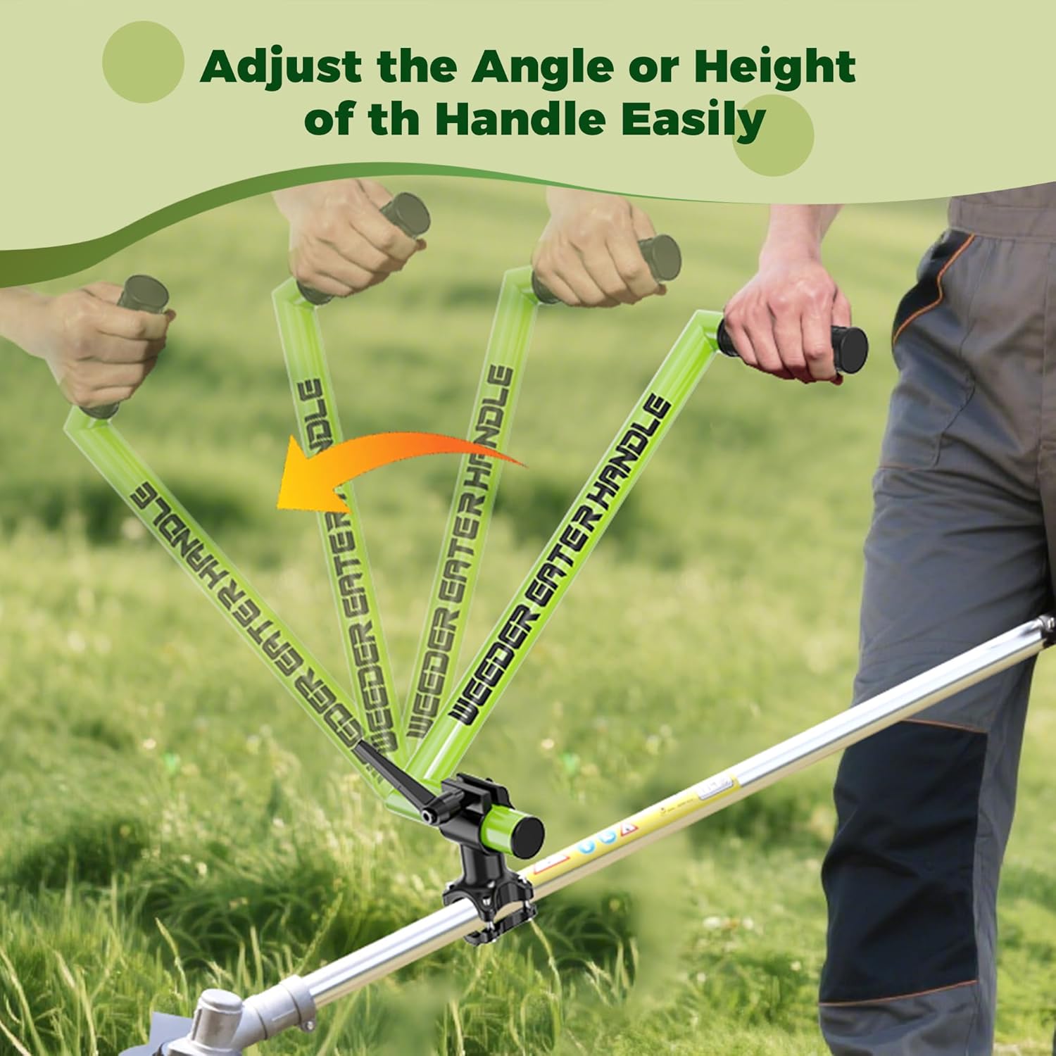 Upgraded Weed Eater Handle, Ergonomic String Trimmer Handle with Adjus