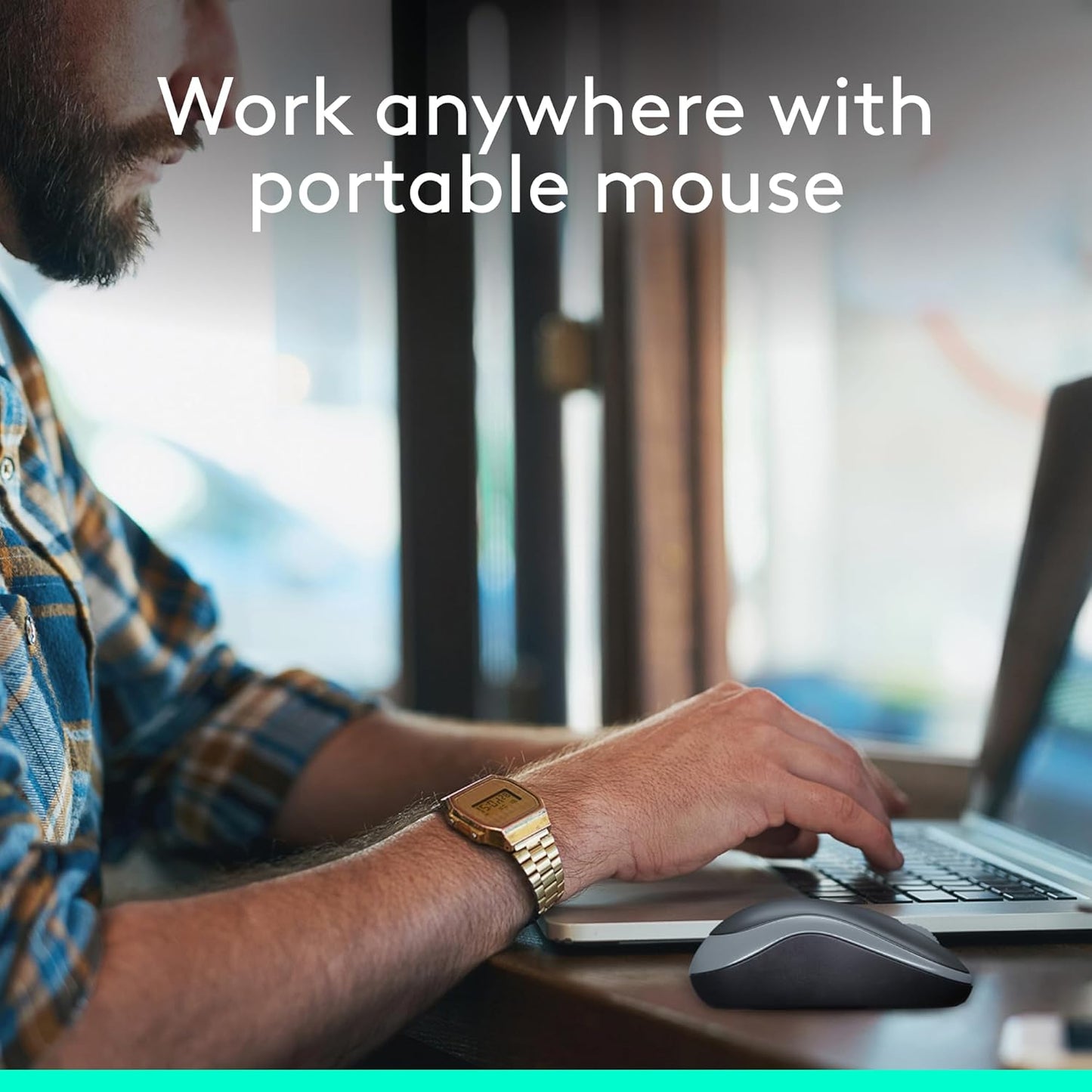 Logitech M185 Wireless Mouse, 2.4GHz with USB Mini Receiver, 12-Month 