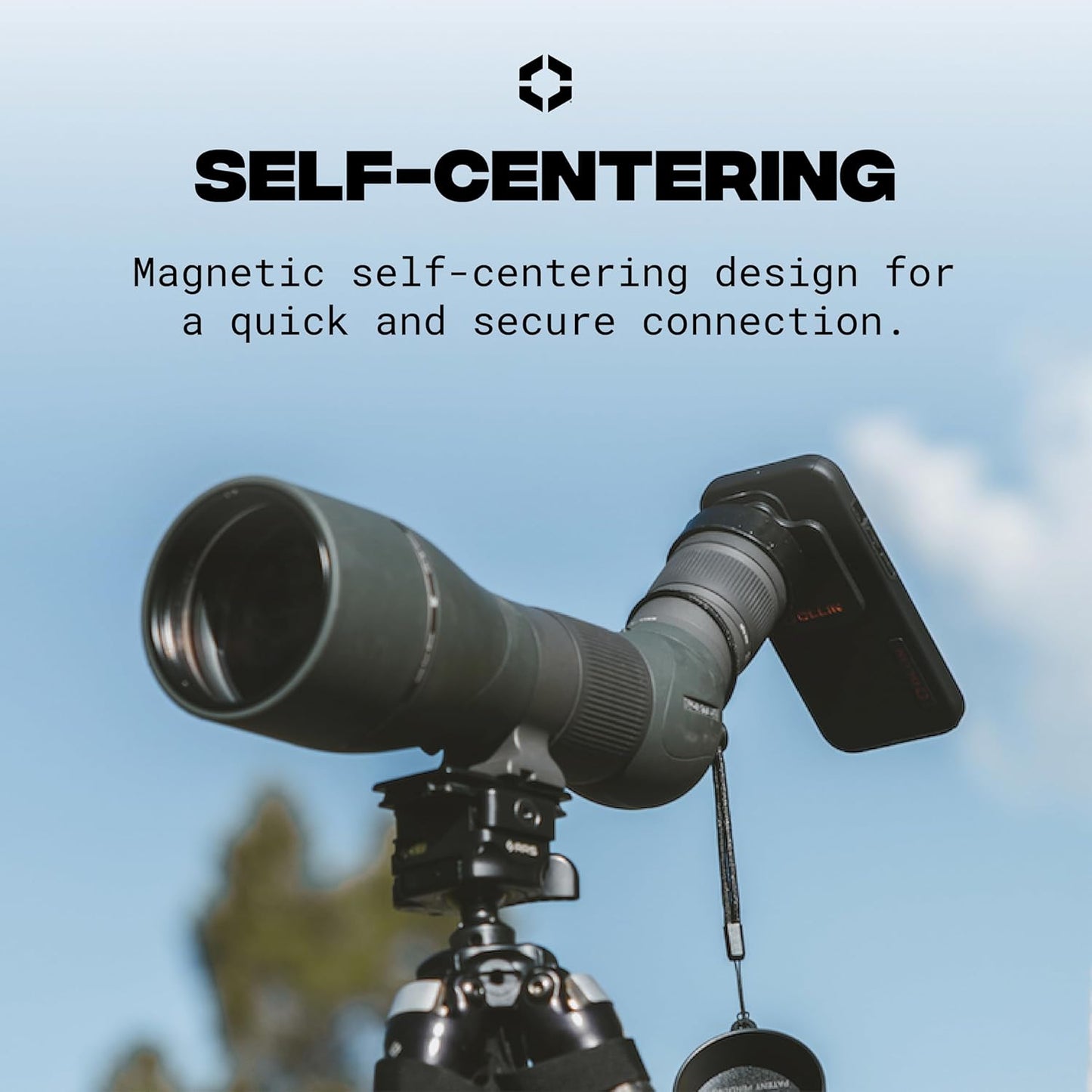 OLLIN Snapshot Spotter Adapter - Magnetic Eye Piece for Spotting Scopes, Attachment for Smartphone Digiscoping, Hunting, Wildlife Photography Compatible with, Nightforce, Meopta, Vortex