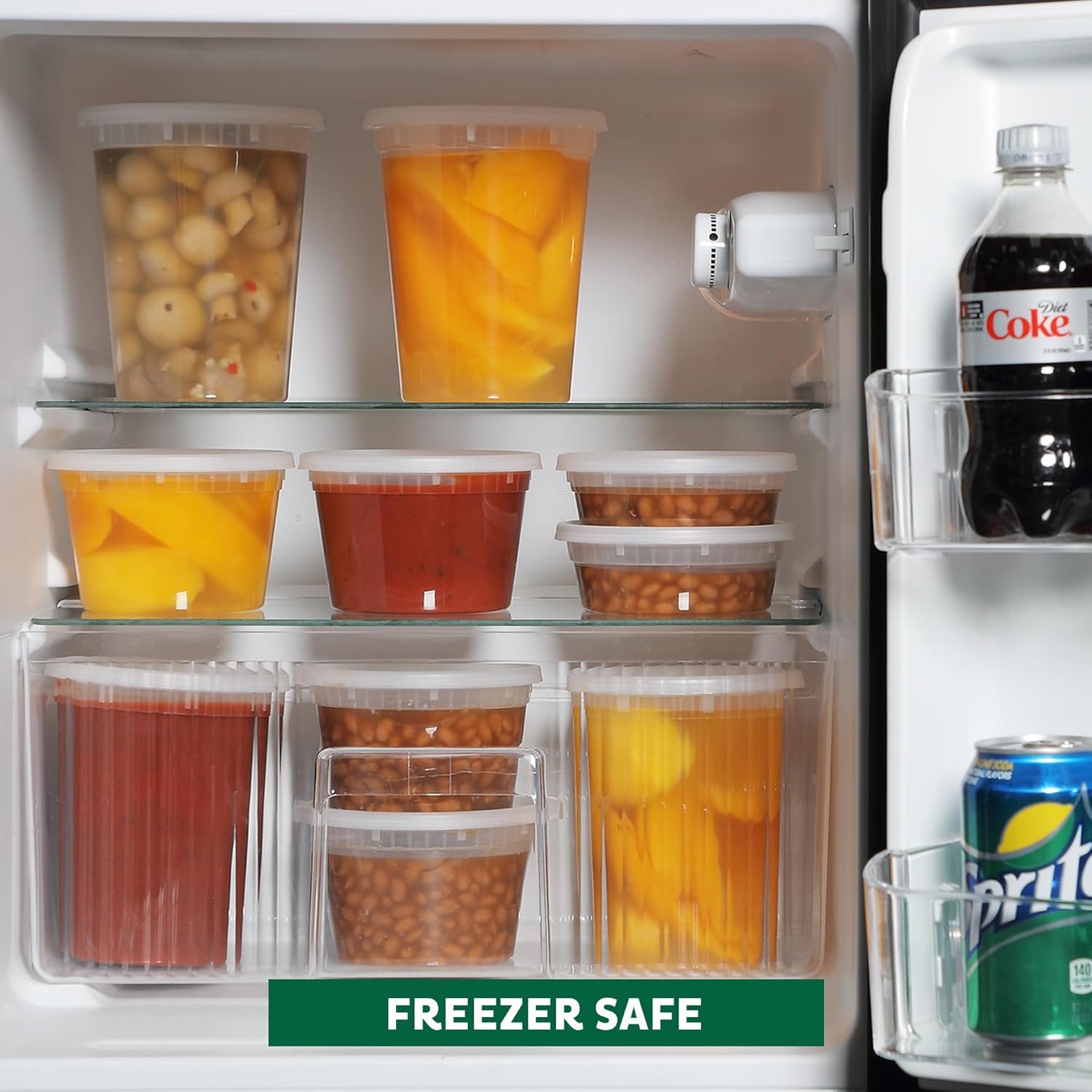 Freshware Food Storage Containers [50 Set] 16 oz Plastic Deli Containe