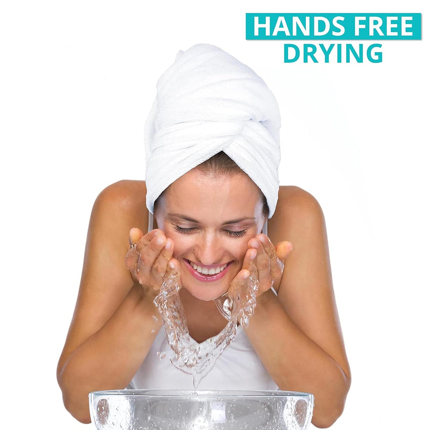 Bondi SPA 극세사 헤어 타월 - 머리카락을 50% 빠르게 건조 - 모든 모발 유형에 맞는 곱슬거림 방지 타월 - 흡수력이 뛰어나고 부드러움 - XL (직사각형)