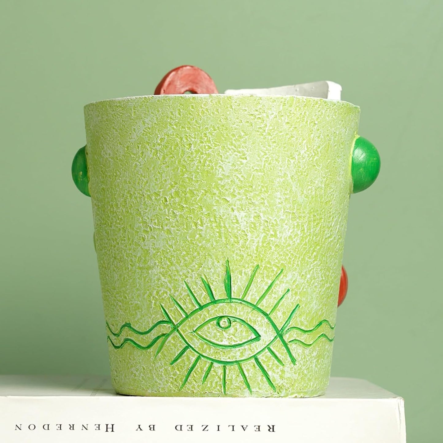 Picasso Abstract Face Flower Pot Colorful Art Flower Vase with Facial Expressions Unique Head Planter for Indoor Outdoor Cute Plant Decor (Small)