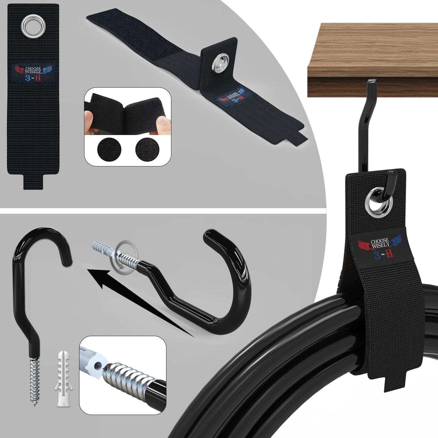 3-H Garage Wall Hooks 20 Pack, Garage Hooks Heavy Duty with Extra Weld