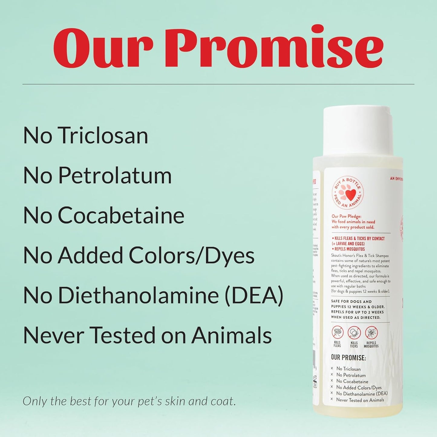 Skout's Honor Flea and Tick Shampoo for Dogs - Natural Peppermint & Ce