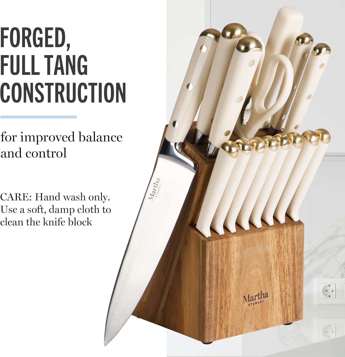 Martha Stewart 16 Piece Lockton High Carbon Stainless Steel Cutlery Ki