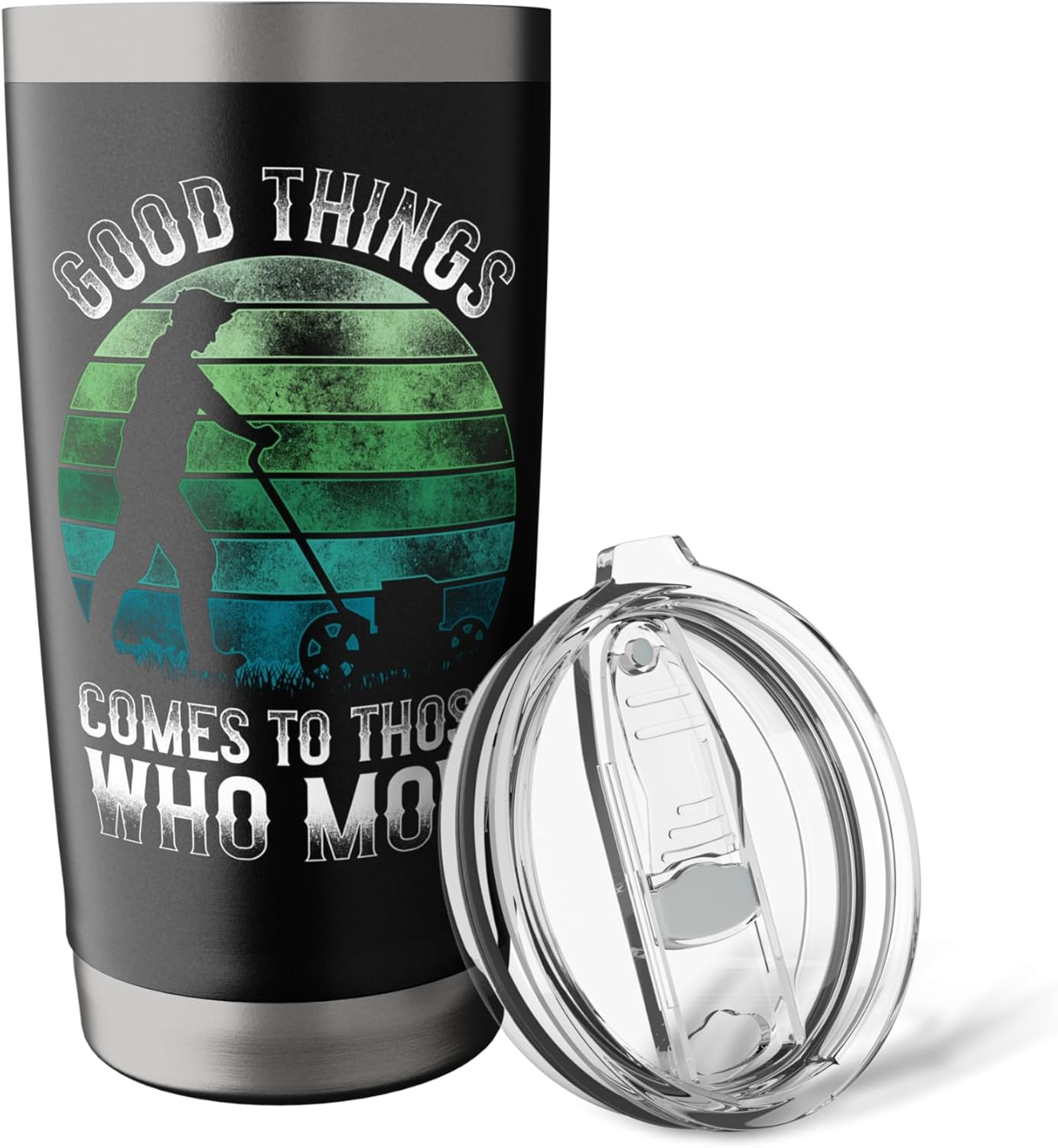 Lawn Mower Mowing Dad Father Landscaper Retro Vintage Good Stainless Steel Insulated Tumbler