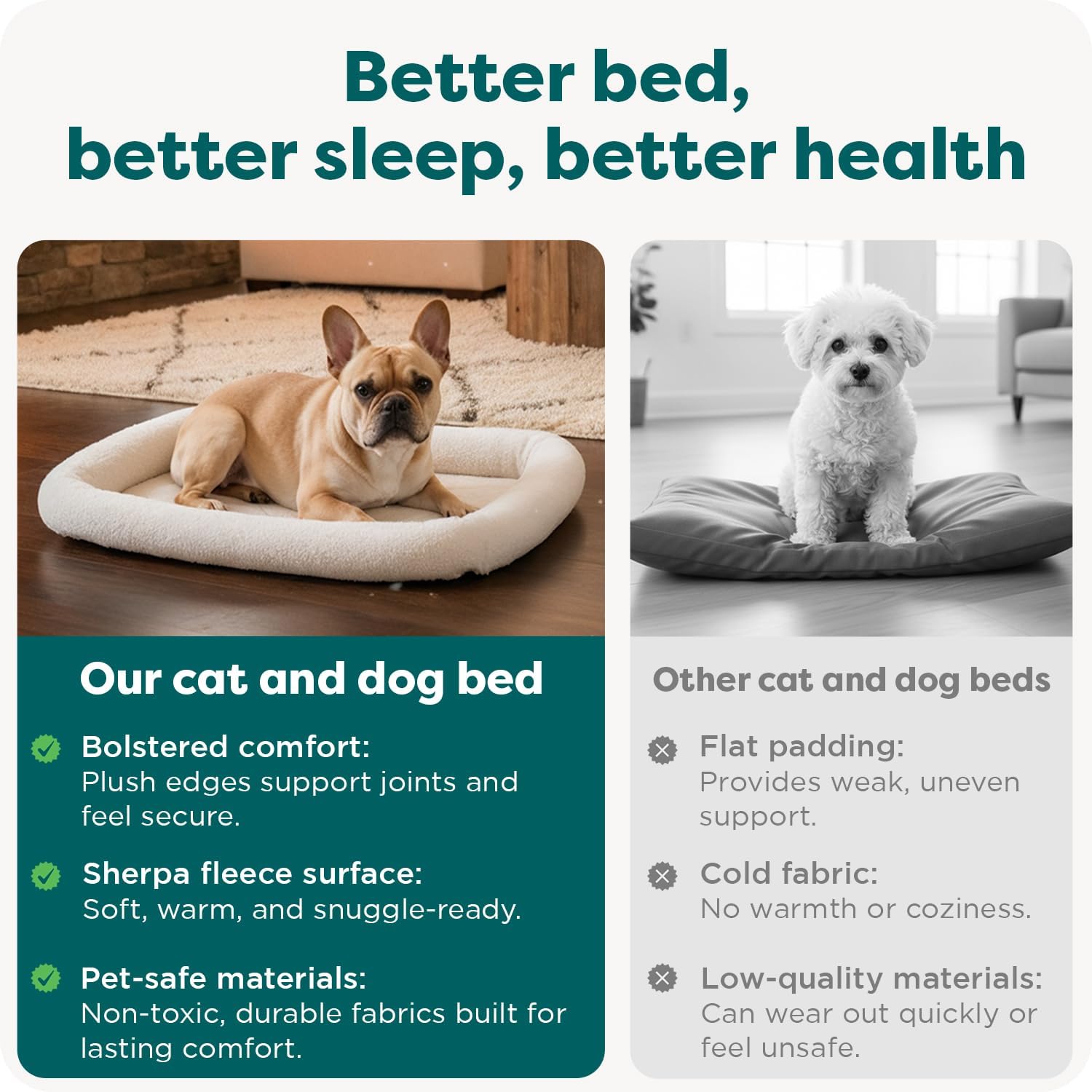 Furhaven Dog Bed for Small Dogs & Indoor Cats, 100% Washable, Sized to