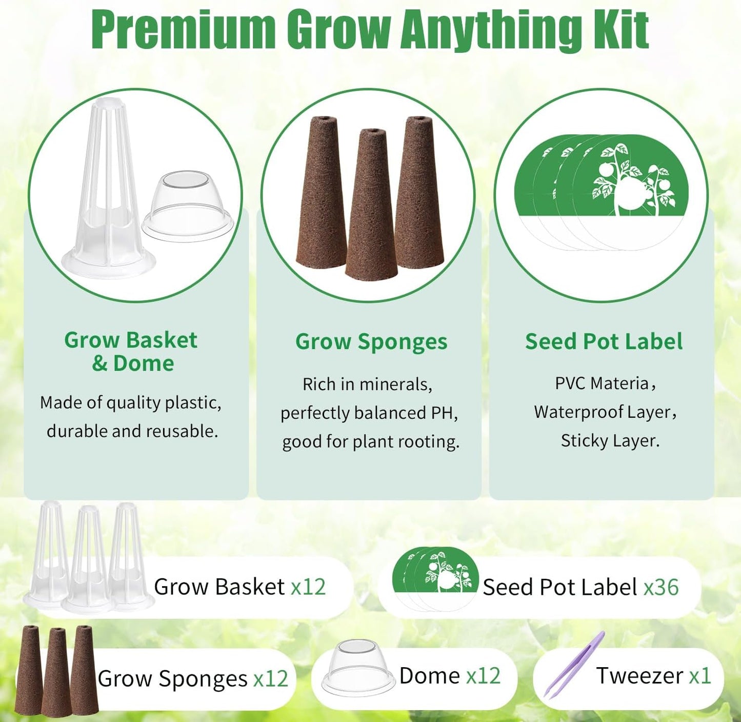 Seed Pod Kit Compatible with Aero Garden and All Brands - Grow Anythin
